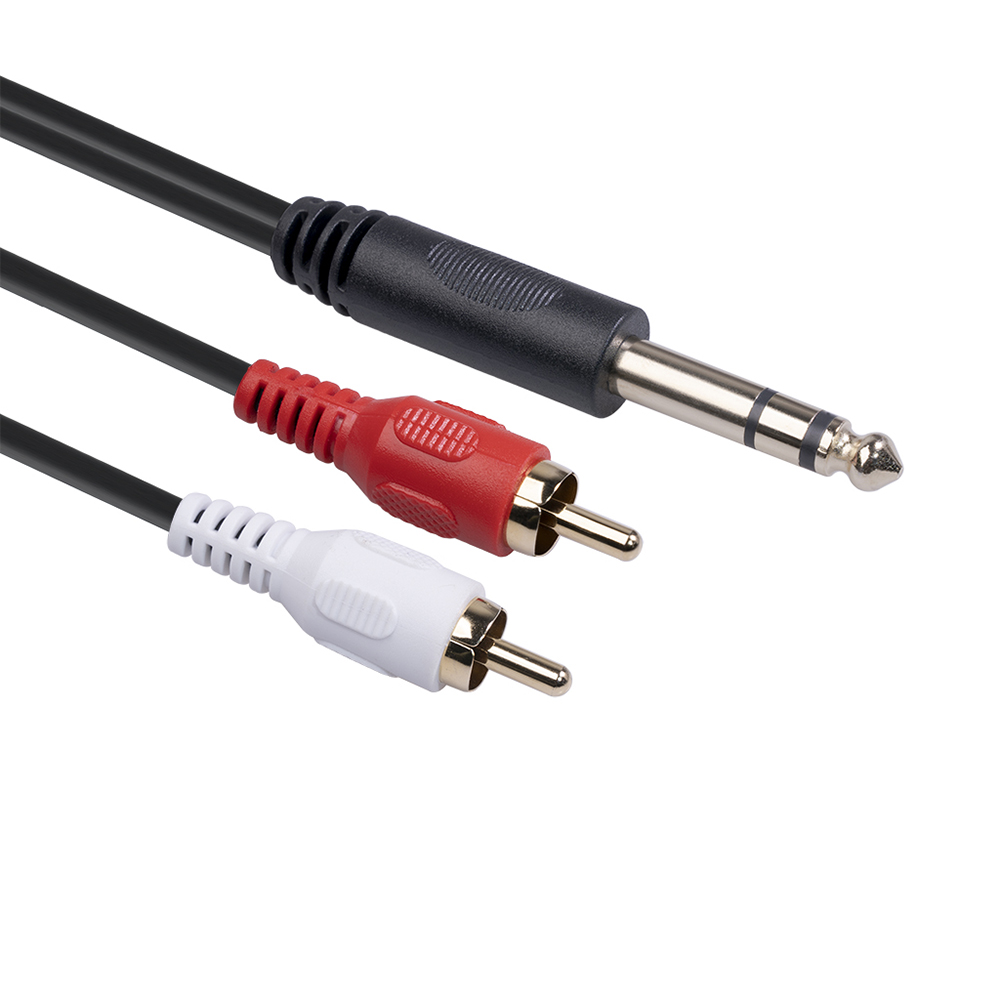 thumbnail image 4 of Cable Audio Estéreo 2 RCA A 1/4 Pulgada Y 6 35 Mm A 1 5 M/4 9 Pies, 4 of 10