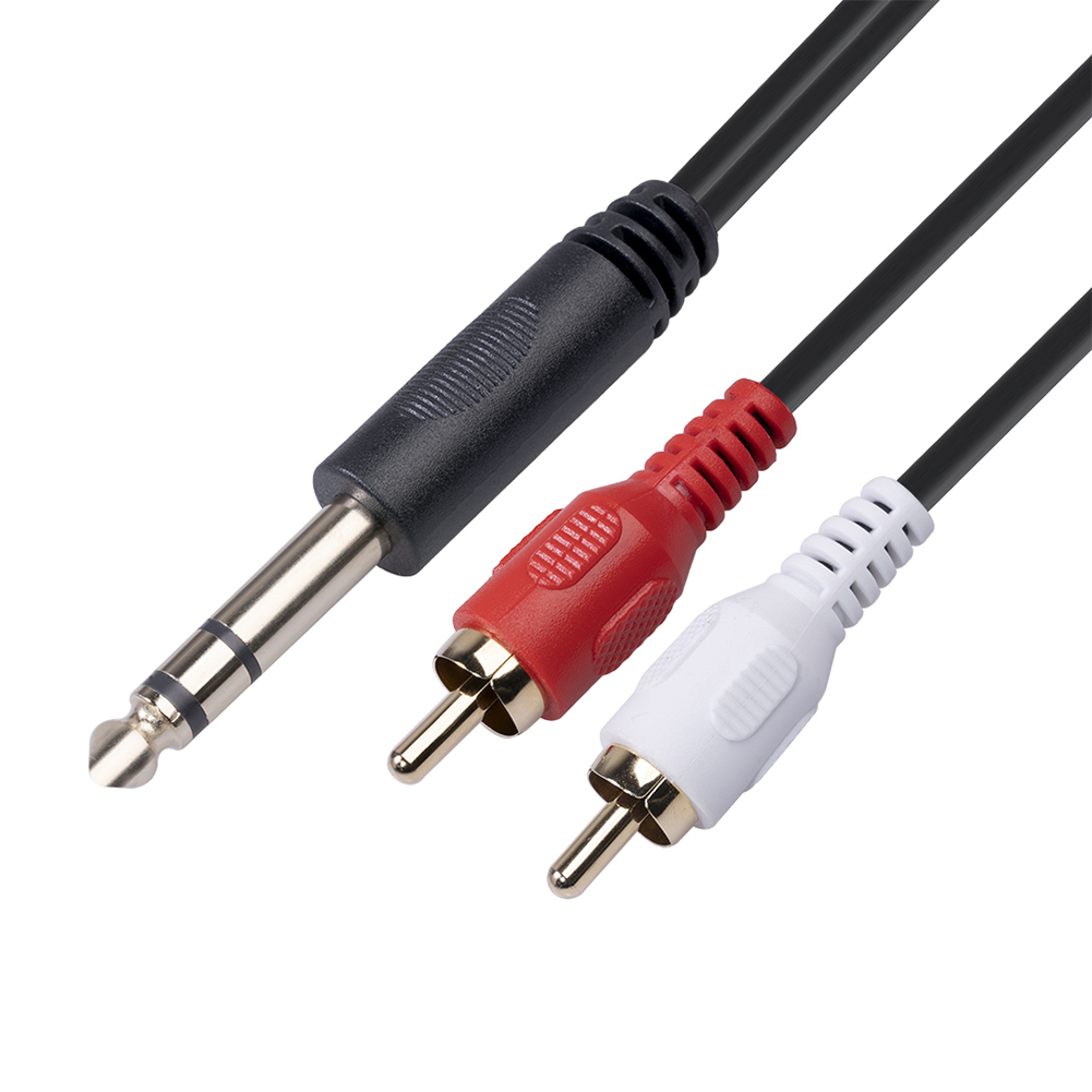 thumbnail image 5 of Cable Audio Estéreo 2 RCA A 1/4 Pulgada Y 6 35 Mm A 1 5 M/4 9 Pies, 5 of 10