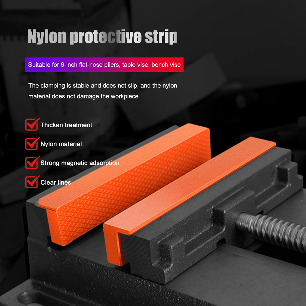 thumbnail image 4 of Btafrte Almohadilla Mordazas Blandas Magnéticas 2 X 6 Pulgadas Tira Protección Tornillo Banco Nylon (A), 4 of 10