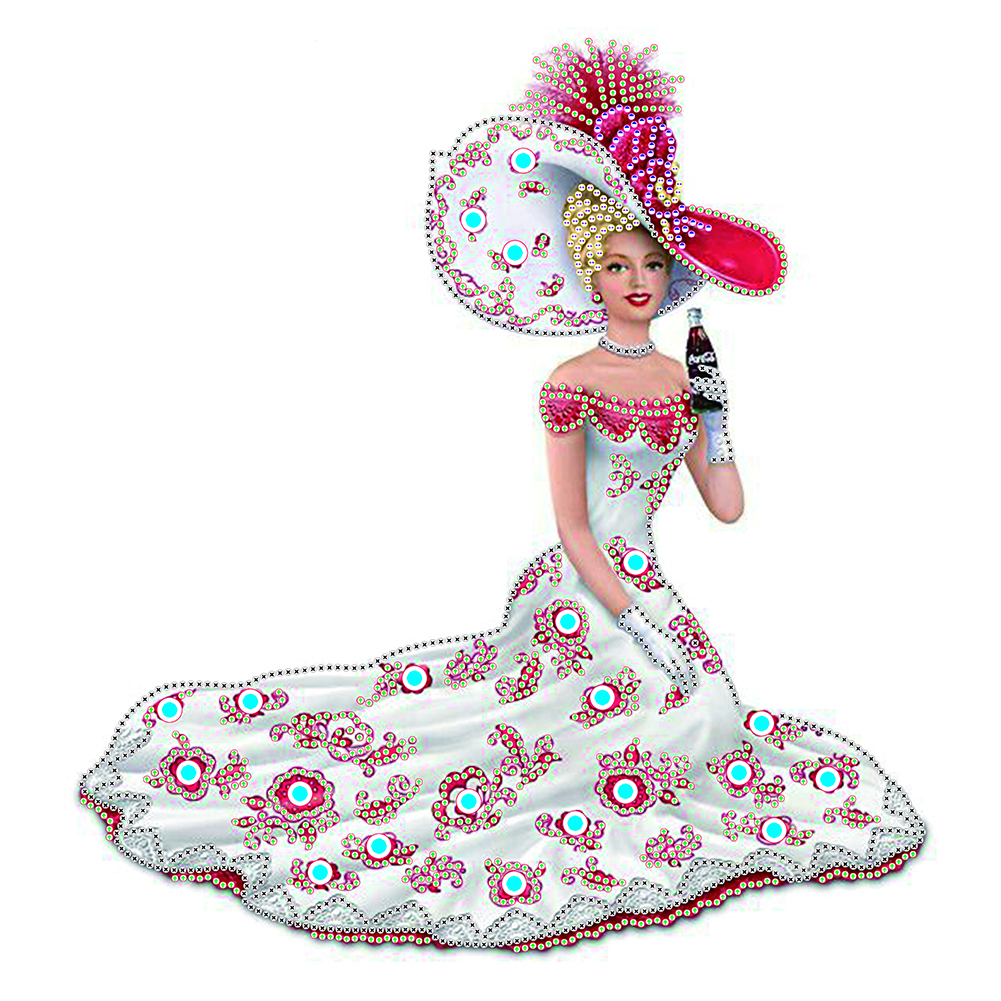 thumbnail image 2 of Arte Diamante DIY 5D Bsvklp Hecha A Mano Kit para Mosaicos Adorno Forma Especial Dama Elegante, 2 of 10