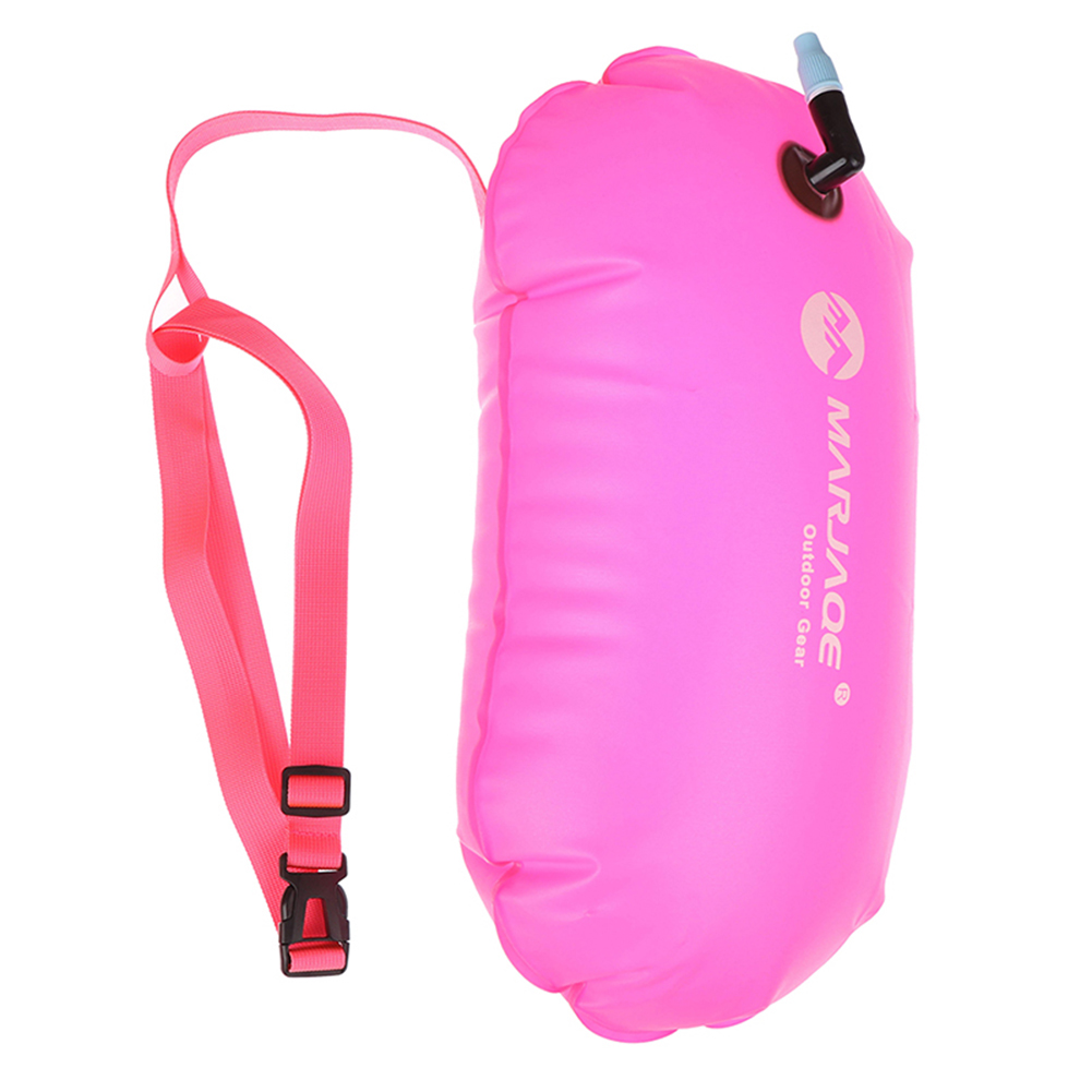 thumbnail image 2 of Flotador Inflable para Natación Seca Al Aire Boya PVC para Acuáticos (rosa Roja), 2 of 10