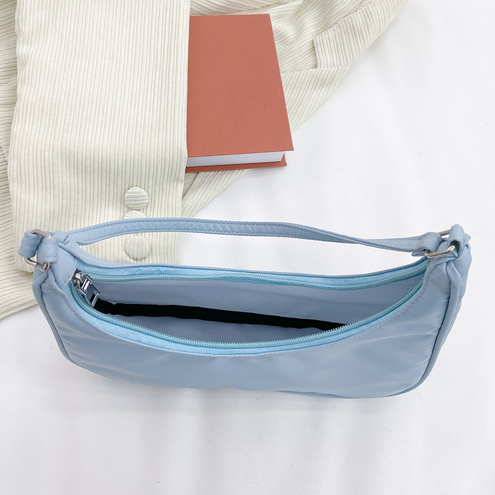 thumbnail image 4 of Mujer Color Mini Axilas Hobos Bolsas Bolso Con Asa Superior (Azul), 4 of 10