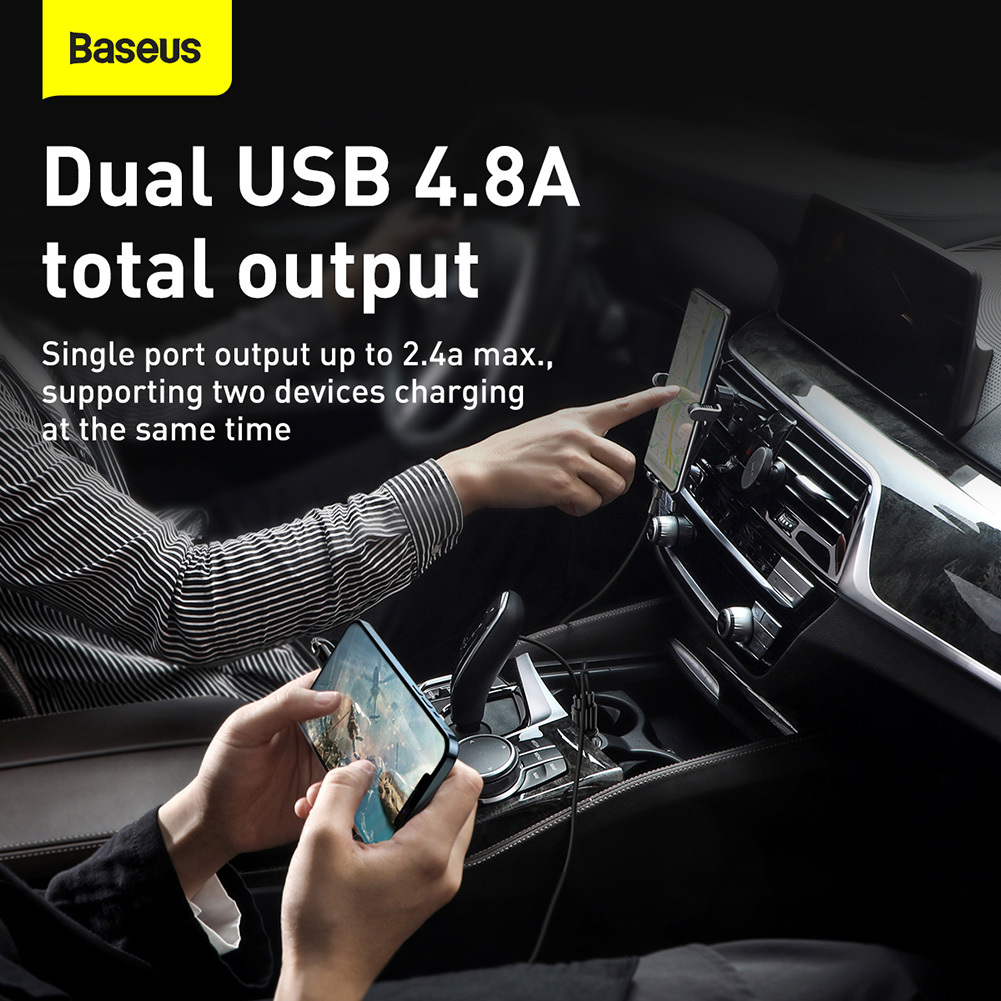 thumbnail image 5 of Btafrte Grain Pro Car Charger 4.8A Cargador USB Dual Adaptador Carga (Negro), 5 of 10