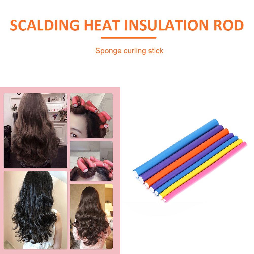 thumbnail image 4 of Rodillos para Bigudíes Pelo 10 Uds. Herramienta Peinado Sin Calor Varillas El, 4 of 10