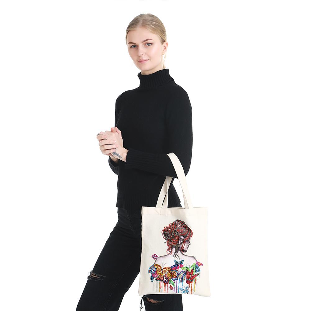 thumbnail image 4 of Bolso Mano Con Pintura Diamantes Cgtredaw Reutilizable para Compras 2 Unidades, 4 of 10