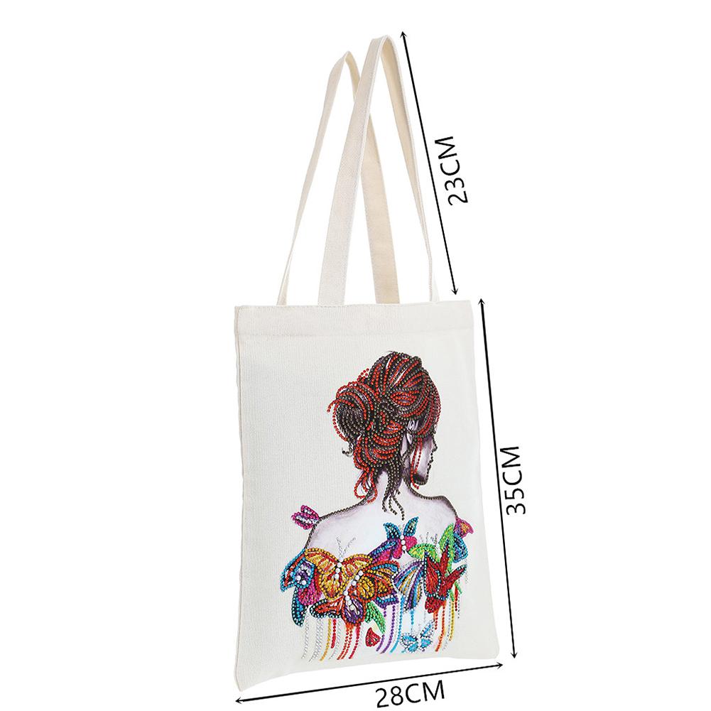 thumbnail image 5 of Bolso Mano Con Pintura Diamantes Cgtredaw Reutilizable para Compras 2 Unidades, 5 of 10