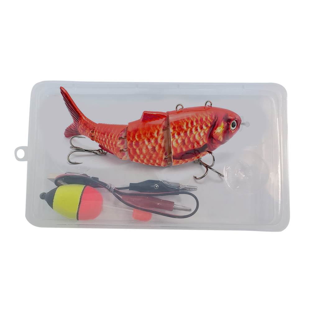 thumbnail image 3 of Btafrte Señuelo pesca robótico Wobbler eléctrico 4 segmentos Auto Swimbait USB (BL-2044), 3 of 10