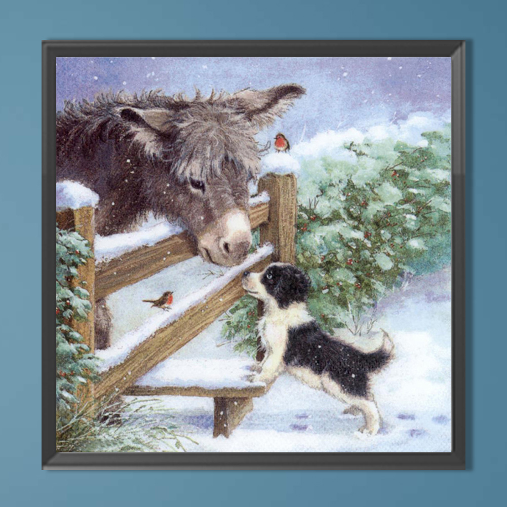 thumbnail image 4 of Imagen Diamantes Imitación DIY 5D Kit Pintura Animal Burro Regalos Dibujo Redondos Completos, 4 of 10
