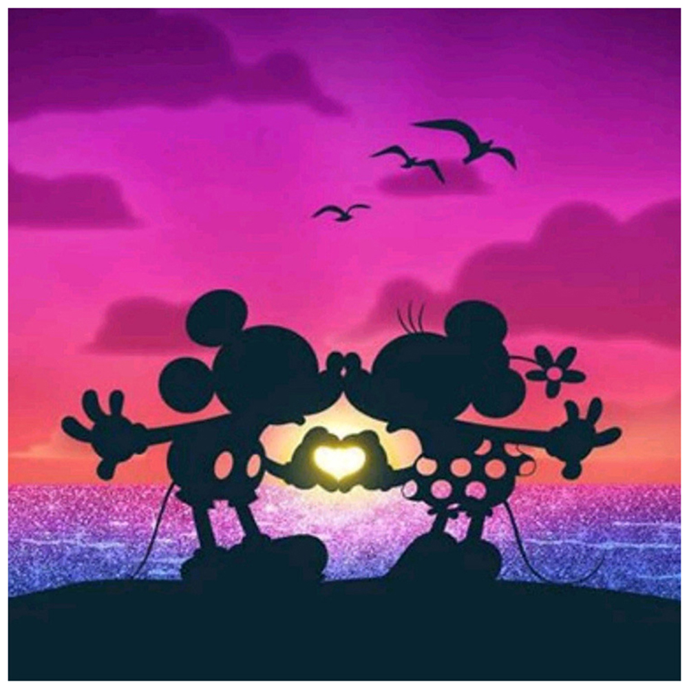 thumbnail image 2 of Lleno Diamantes Serie Dibujos Animados Mickey Y Minnie Serie Pintura Abstracta Resina Diamante 30 * 30 Cm (E461) 19 Colores, 2 of 10