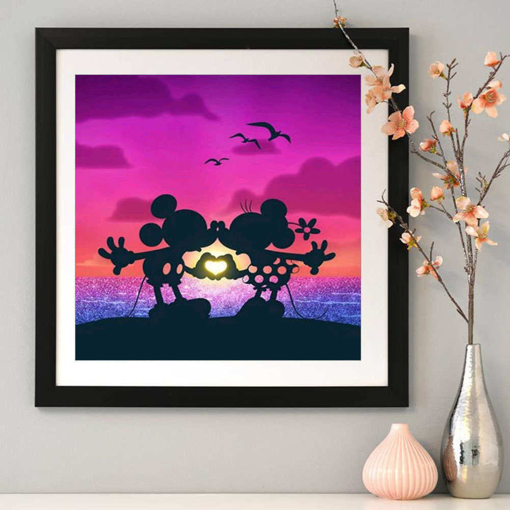 thumbnail image 5 of Lleno Diamantes Serie Dibujos Animados Mickey Y Minnie Serie Pintura Abstracta Resina Diamante 30 * 30 Cm (E461) 19 Colores, 5 of 10