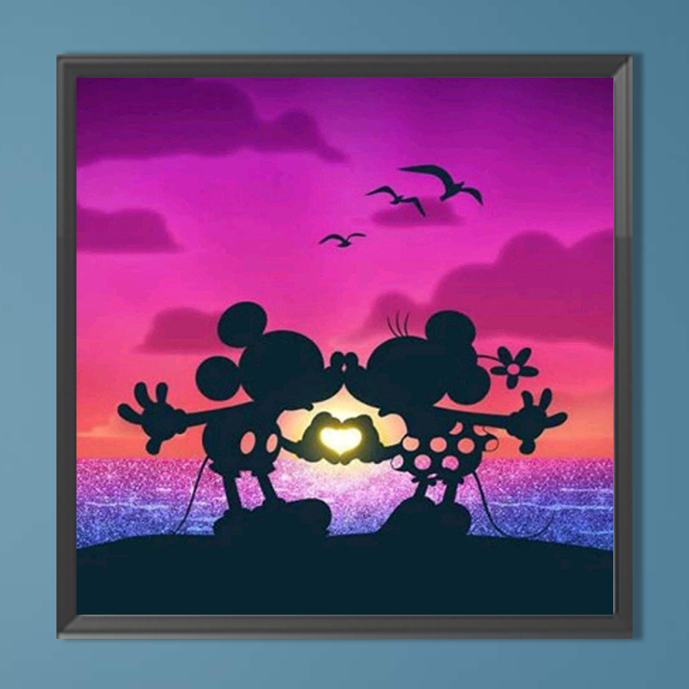 thumbnail image 4 of Lleno Diamantes Serie Dibujos Animados Mickey Y Minnie Serie Pintura Abstracta Resina Diamante 30 * 30 Cm (E461) 19 Colores, 4 of 10
