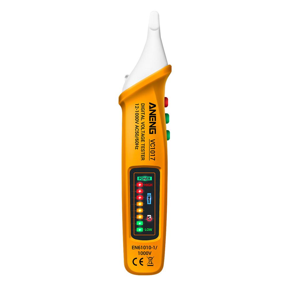thumbnail image 2 of Kuymtek VC1017 Probador Eléctrico LED Sin Contacto Detector Voltaje CA Digital (amarillo), 2 of 10