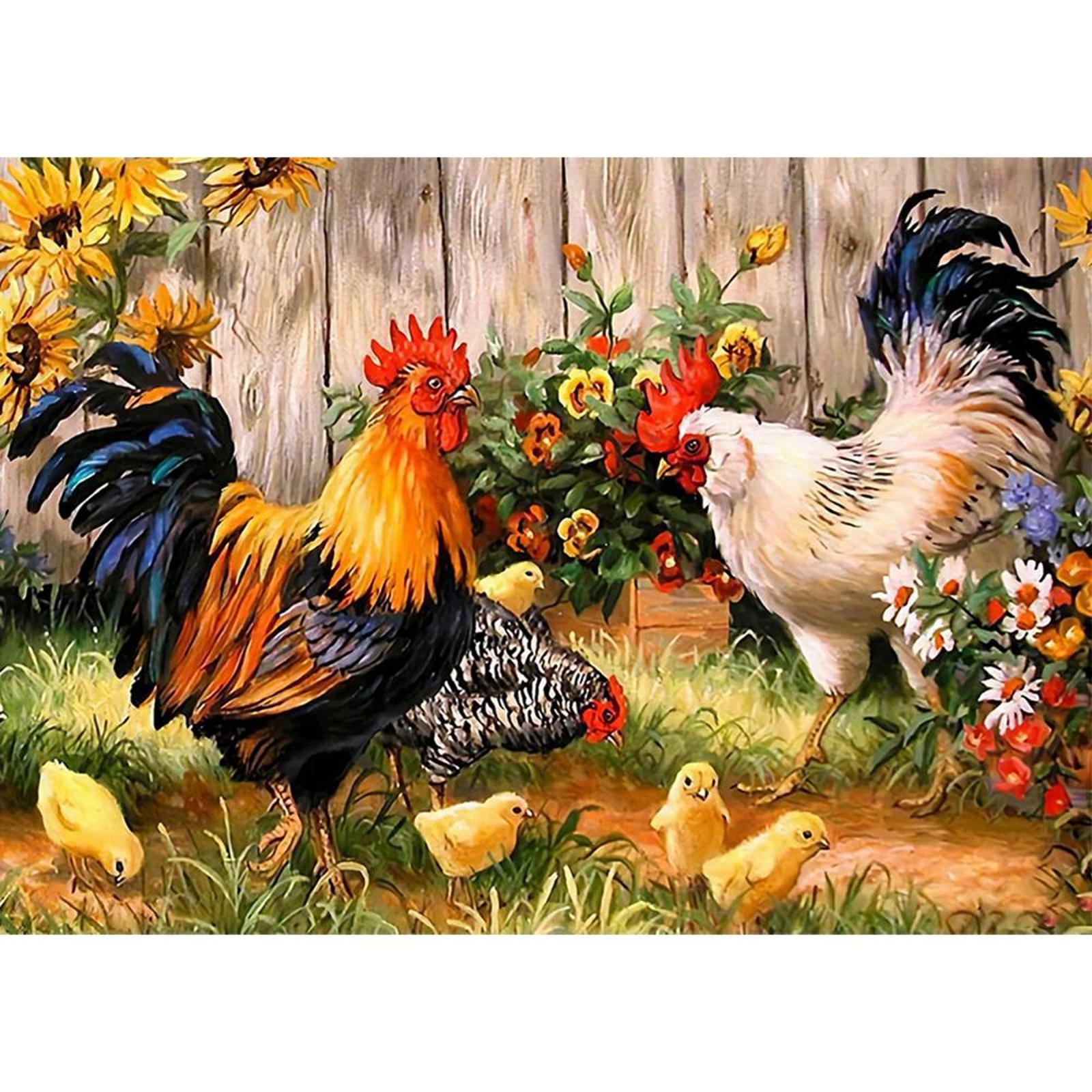 thumbnail image 2 of Hilo Algodón Ecológico Btafrte Bordado 11CT 3 Hebras Impresión 50*40cm Kit Serie Animal Punto Cruz Pollo SZX644, 2 of 10