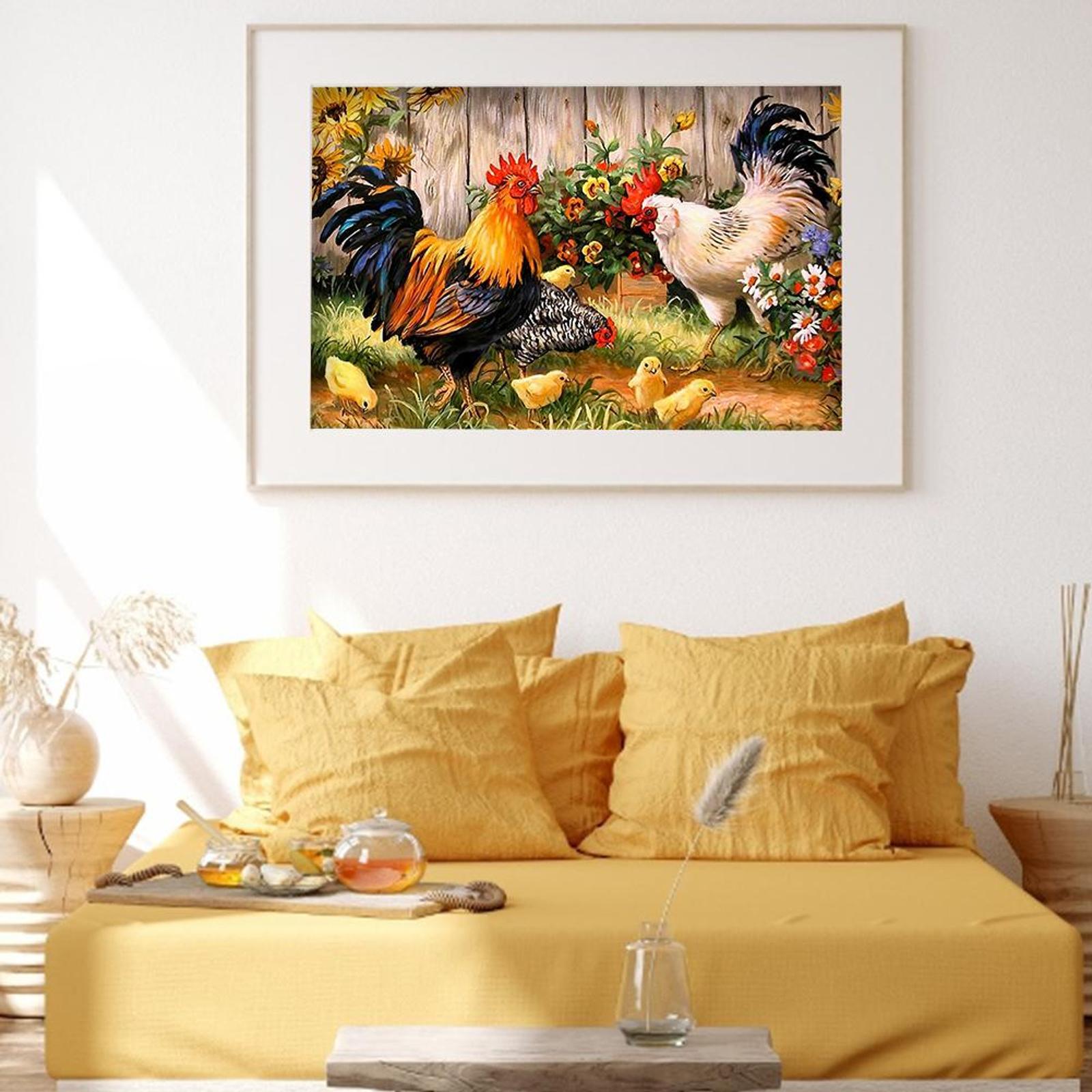 thumbnail image 4 of Hilo Algodón Ecológico Btafrte Bordado 11CT 3 Hebras Impresión 50*40cm Kit Serie Animal Punto Cruz Pollo SZX644, 4 of 10