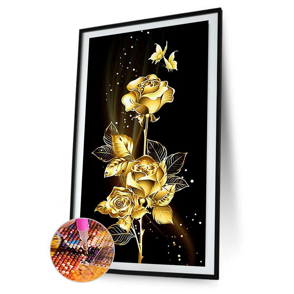 thumbnail image 4 of Imagen Diamante 5D Ygjytge Cuentas Cuadradas Completas Rosa Dorada, 4 of 10