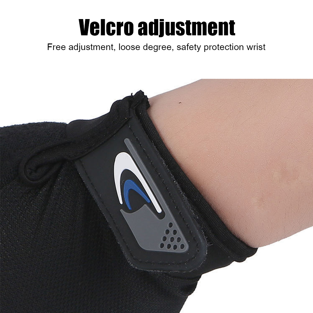thumbnail image 3 of 1 Par Guantes Ciclismo 2 Dedos Cortados Deporte Ciclismo Manopla Antideslizante (negro), 3 of 10