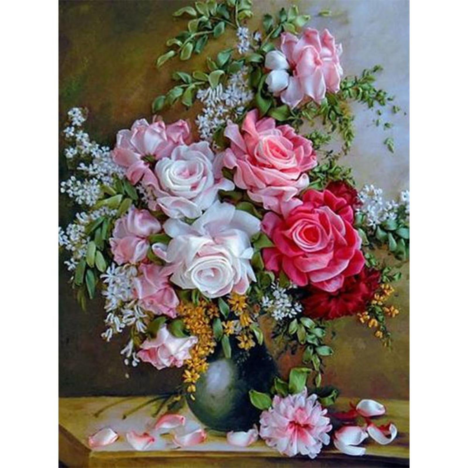 thumbnail image 2 of Kits Bordado Punto Cruz Flores DIY Costura Estampada 11CT Cgtredaw, 2 of 10