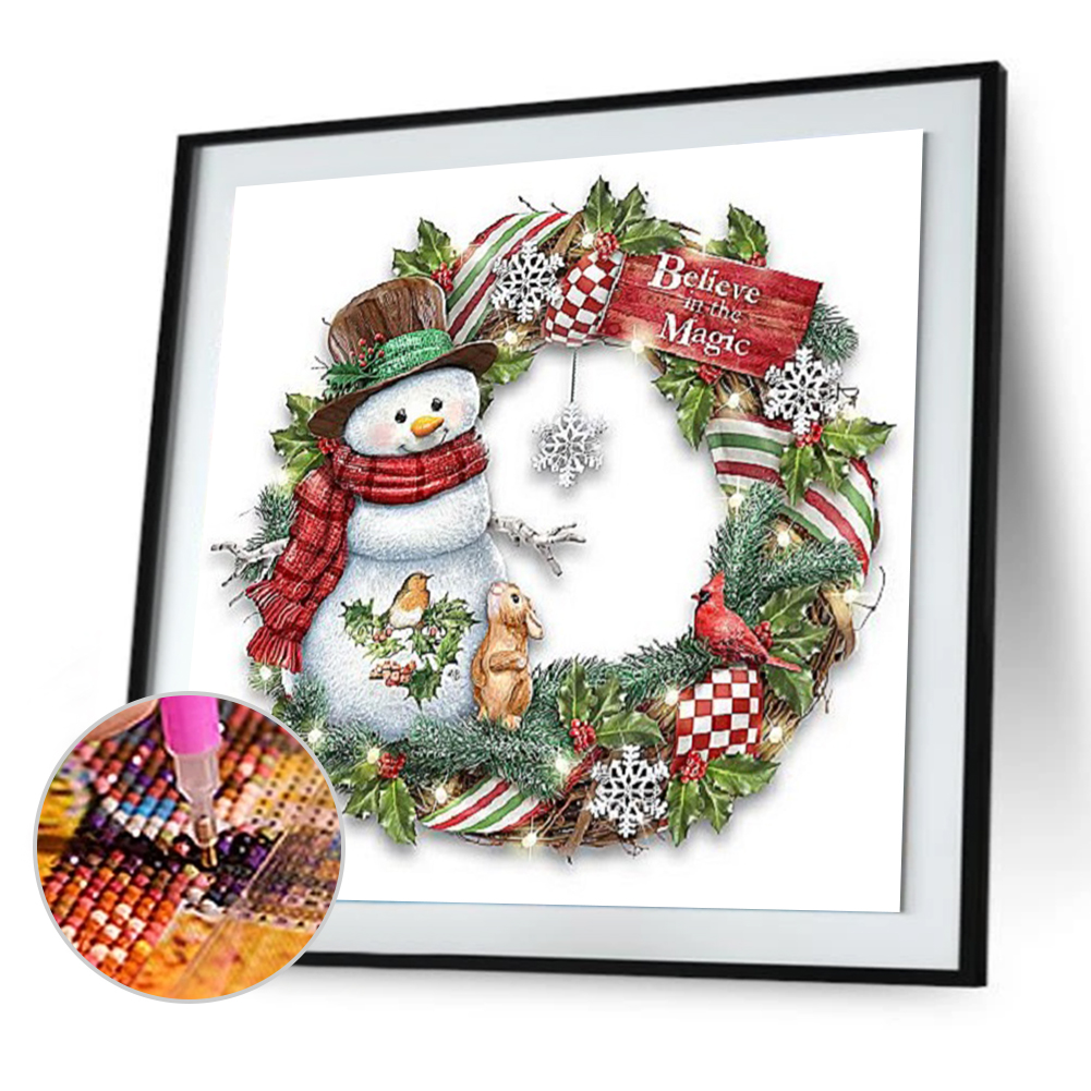 thumbnail image 5 of Lleno Diamantes Muñecos Nieve Flores Y Serie Navideña Resina 40 * 40 CM (A002) 22 Colores, 5 of 10