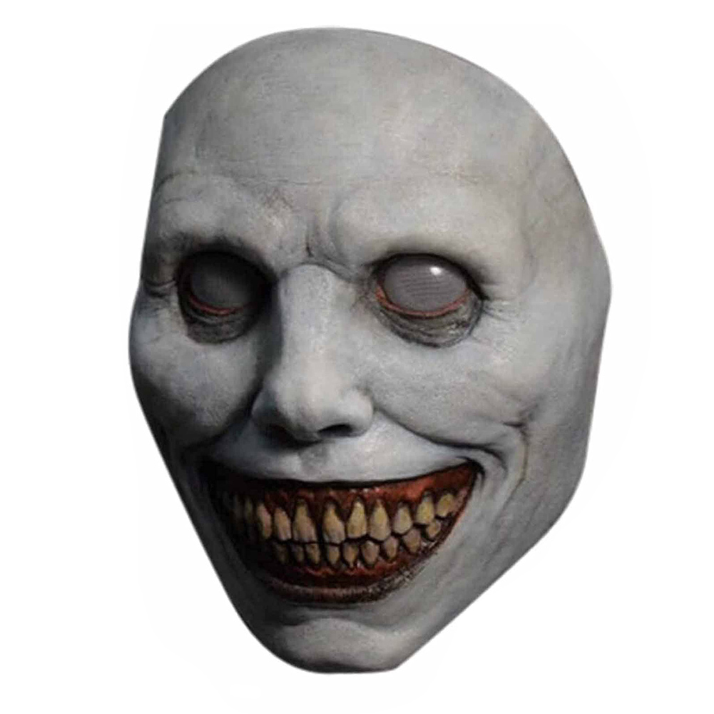 thumbnail image 2 of Máscara Espeluznante Halloween Demonios Sonrientes Horror Cara Malvada Fiesta Cosplay Props, 2 of 10