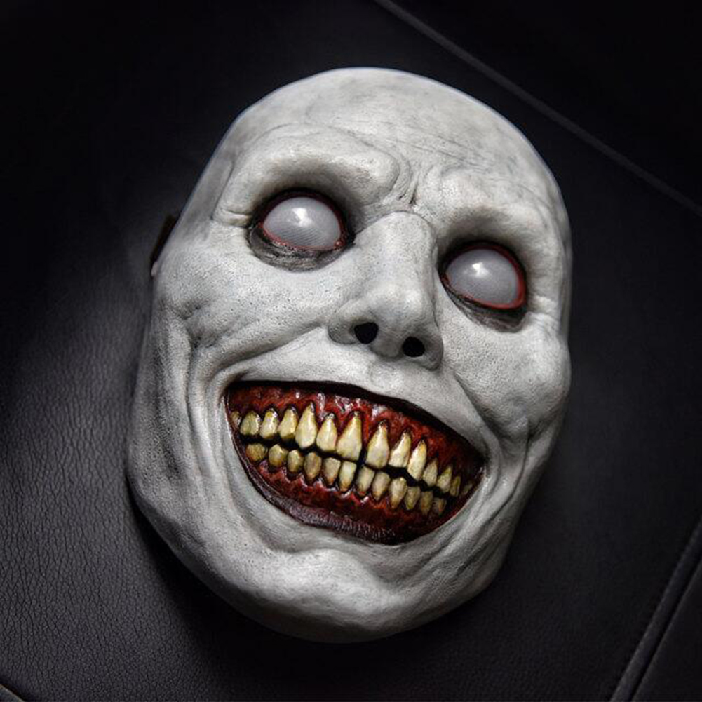 thumbnail image 4 of Máscara Espeluznante Halloween Demonios Sonrientes Horror Cara Malvada Fiesta Cosplay Props, 4 of 10