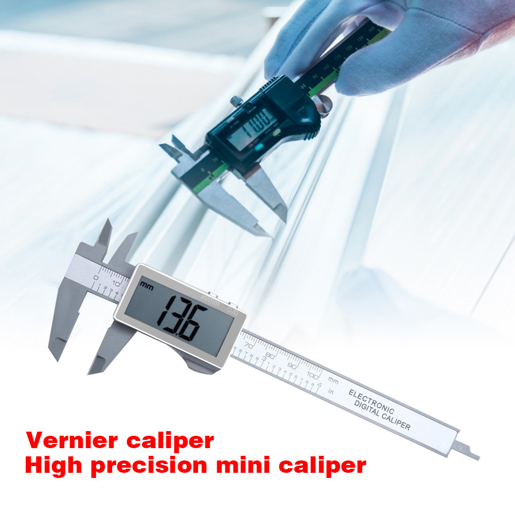 thumbnail image 4 of WDOplteas Calibrador Vernier Digital Electrónico Herramienta Medición Pantalla Completa (plata 100 Mm), 4 of 10