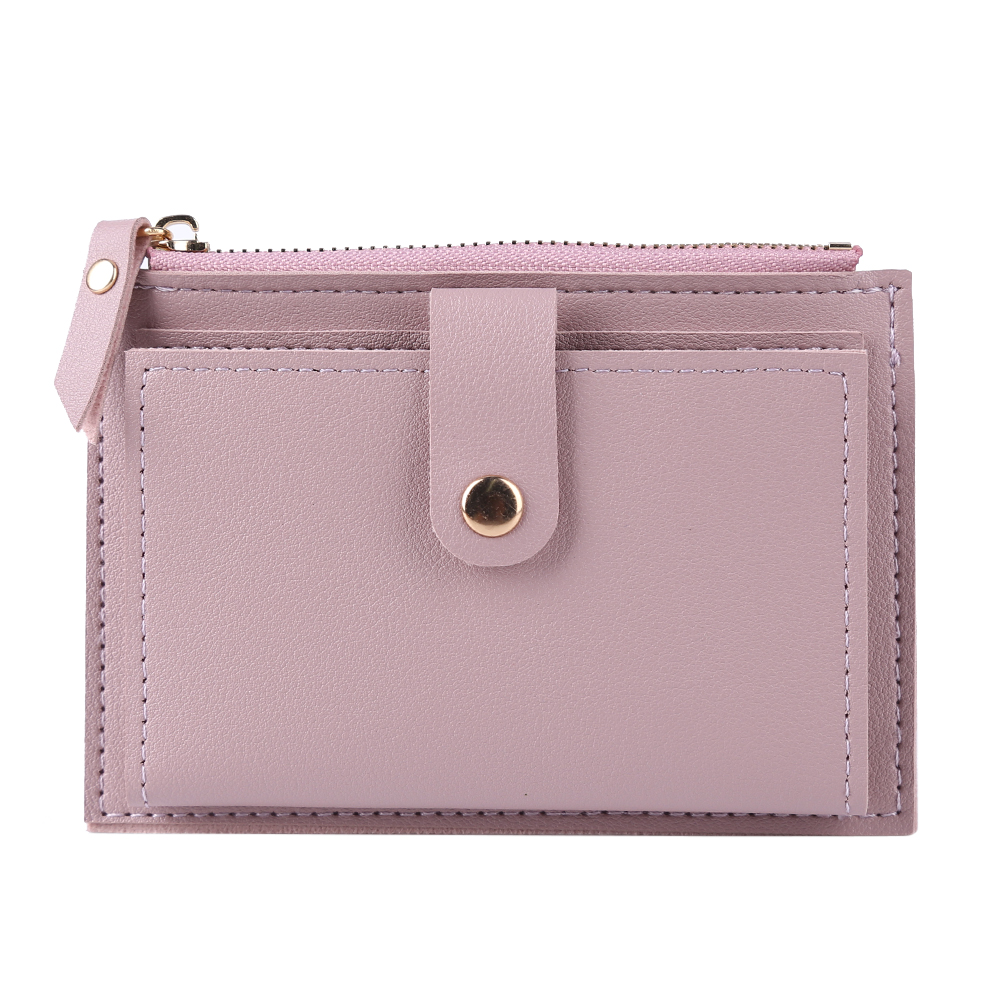 thumbnail image 3 of Cartera Cuero PU Con Tarjetero Múltiples Ranuras Color Sólido A La para Mujer (púrpura), 3 of 10