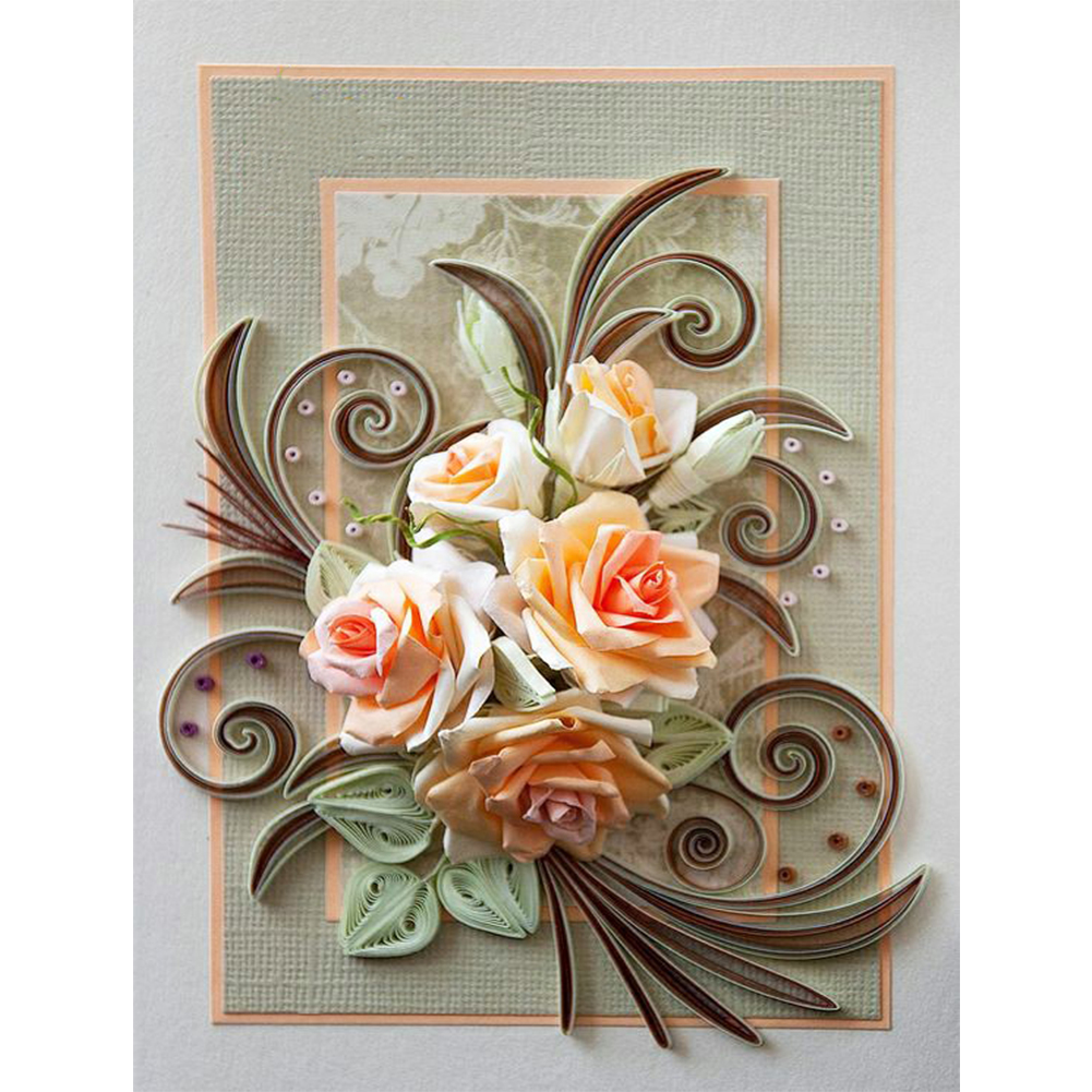 thumbnail image 2 of Pintura Papel Diamante Hugtrwg Serie Flores Y Hierba 30*40CM 24 colores, 2 of 10