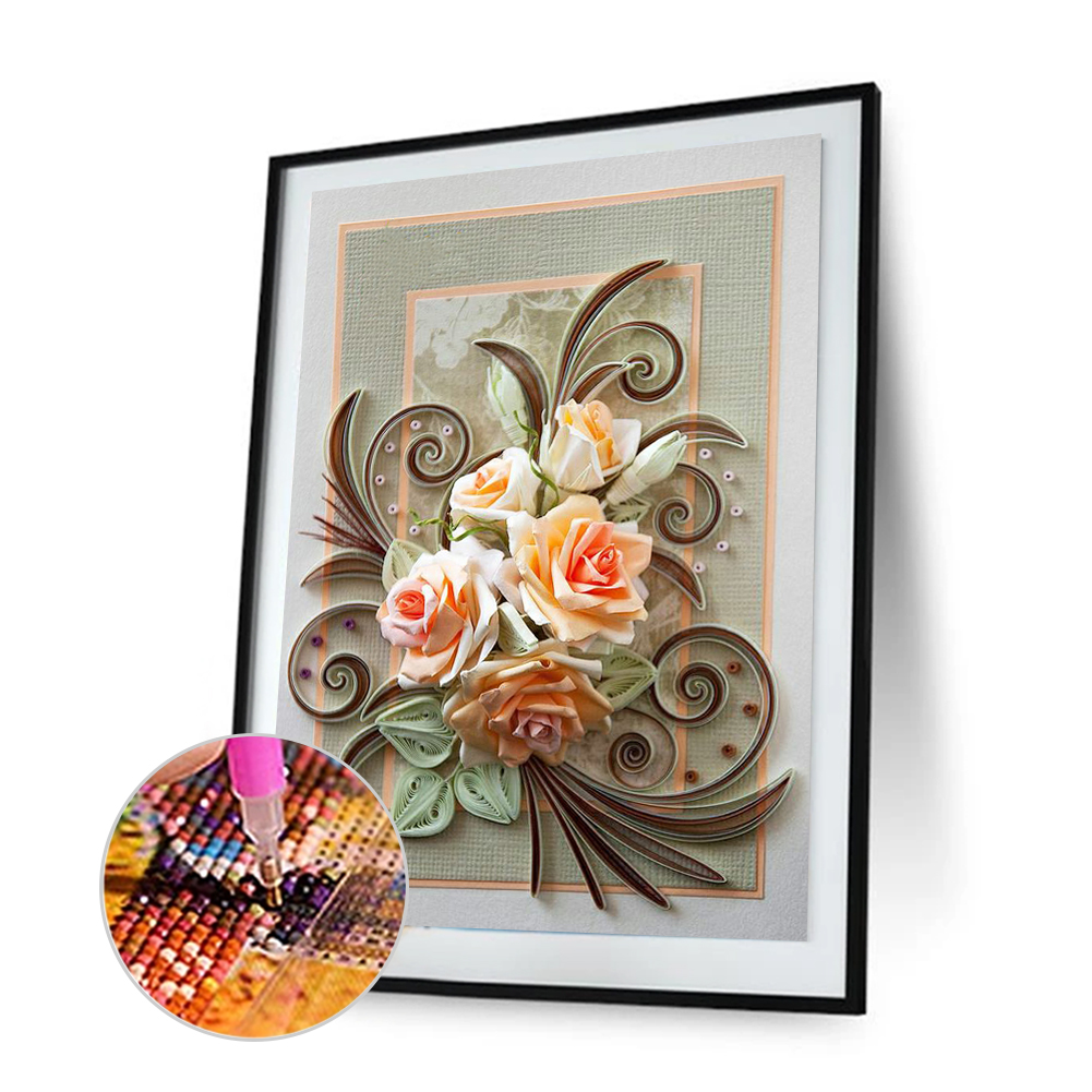thumbnail image 5 of Pintura Papel Diamante Hugtrwg Serie Flores Y Hierba 30*40CM 24 colores, 5 of 10