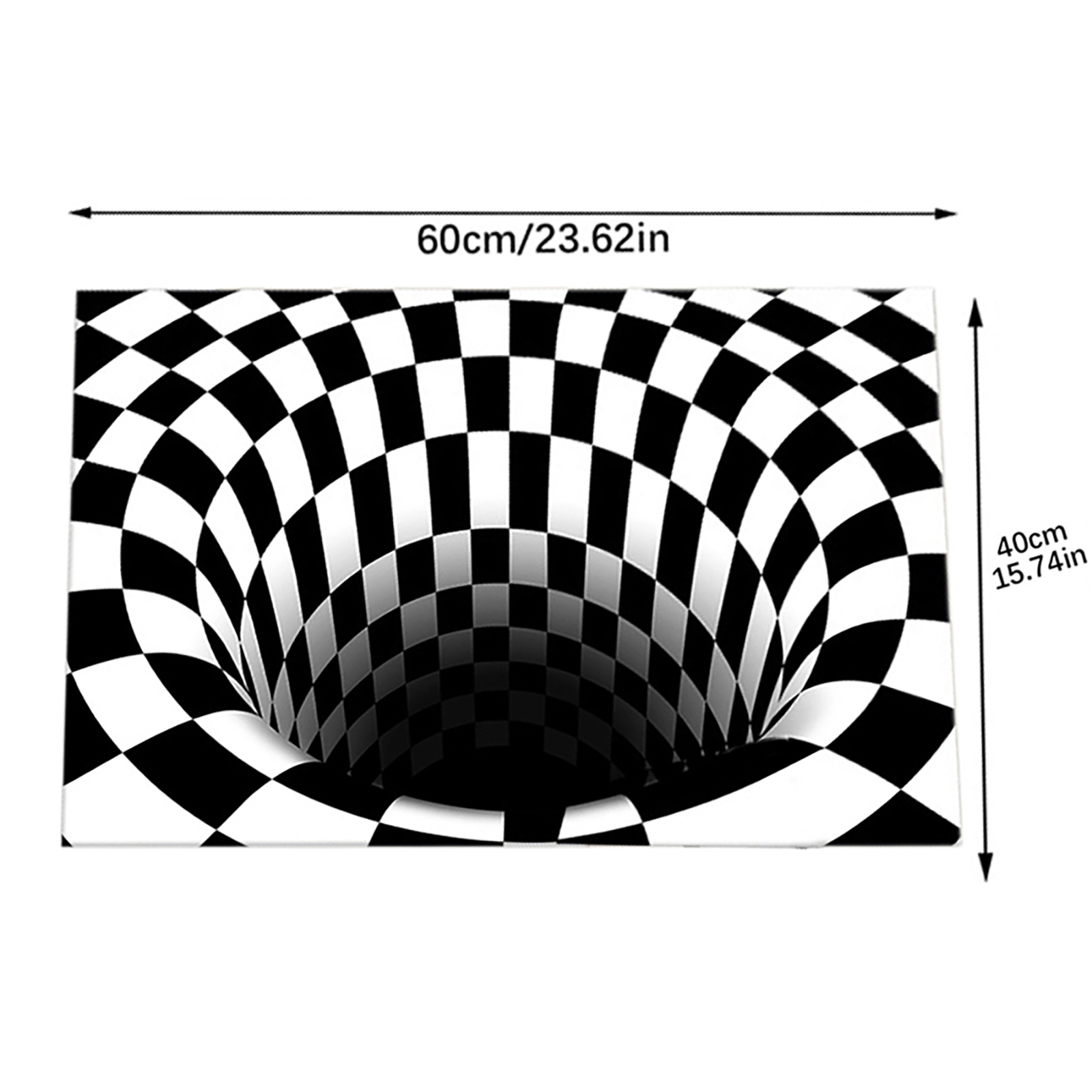 thumbnail image 5 of Alfombra de Piso Likrtyny Trampa Payaso 3D Felpudo Ilusión Aterrador Rectangular A, 5 of 10