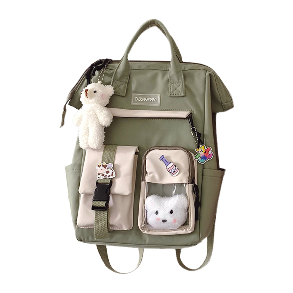 thumbnail image 3 of Para Mujer Mochila Color en Mochila para La Escuela Mochila (Verde), 3 of 10