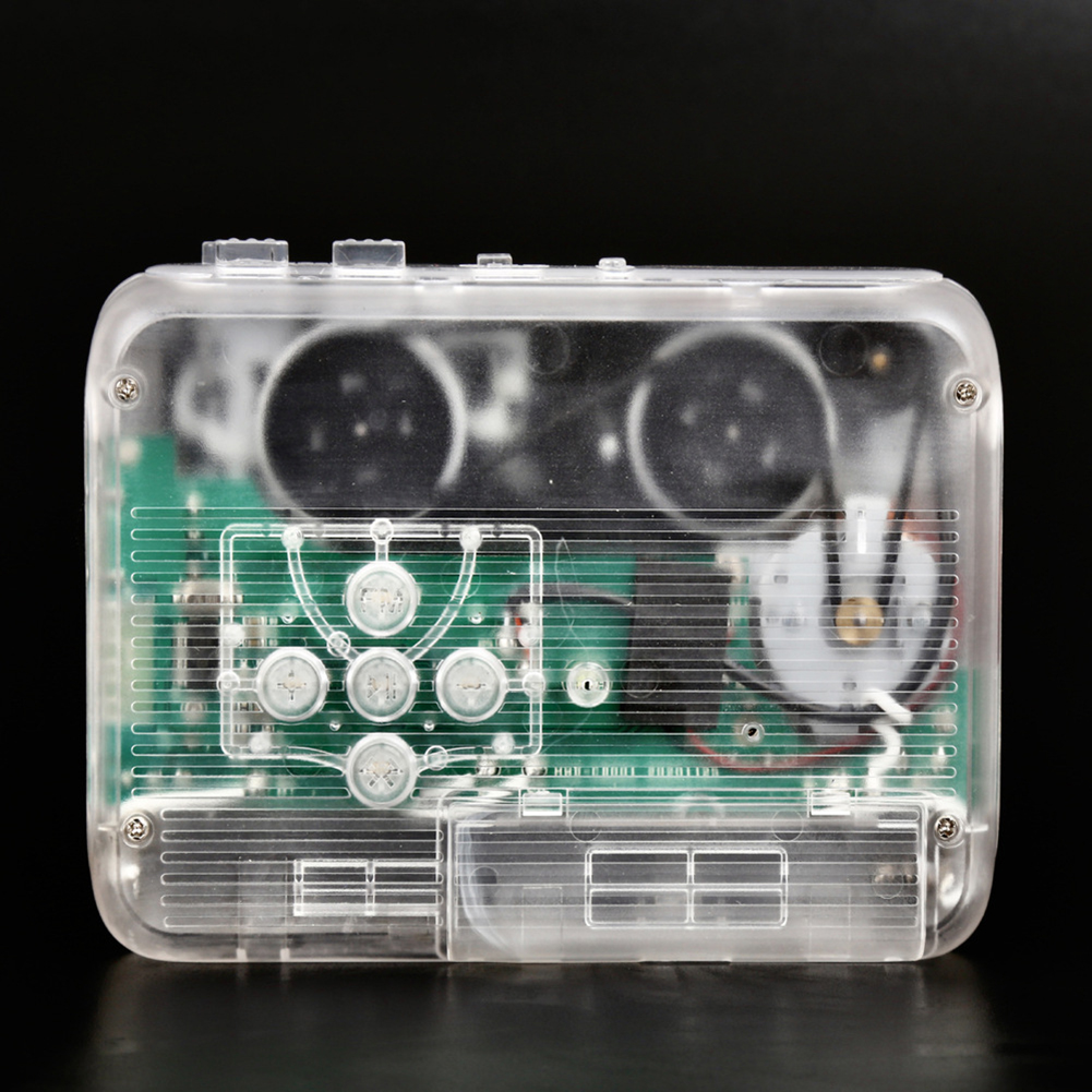 thumbnail image 3 of Walkman Estéreo Radio FM Reproductor Casete Compatible Con (Transparente), 3 of 10