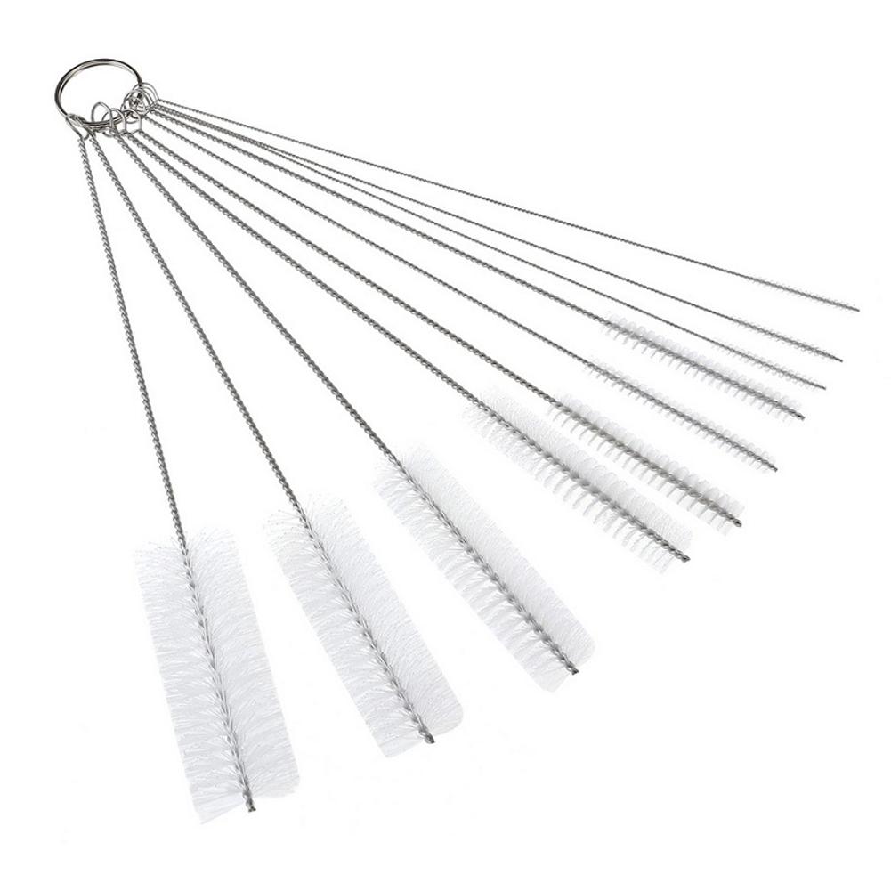 thumbnail image 3 of Juego 10 Cepillos Paja Tubo Nailon para Gafas Cepillo Limpieza para Teclados (blanco), 3 of 10