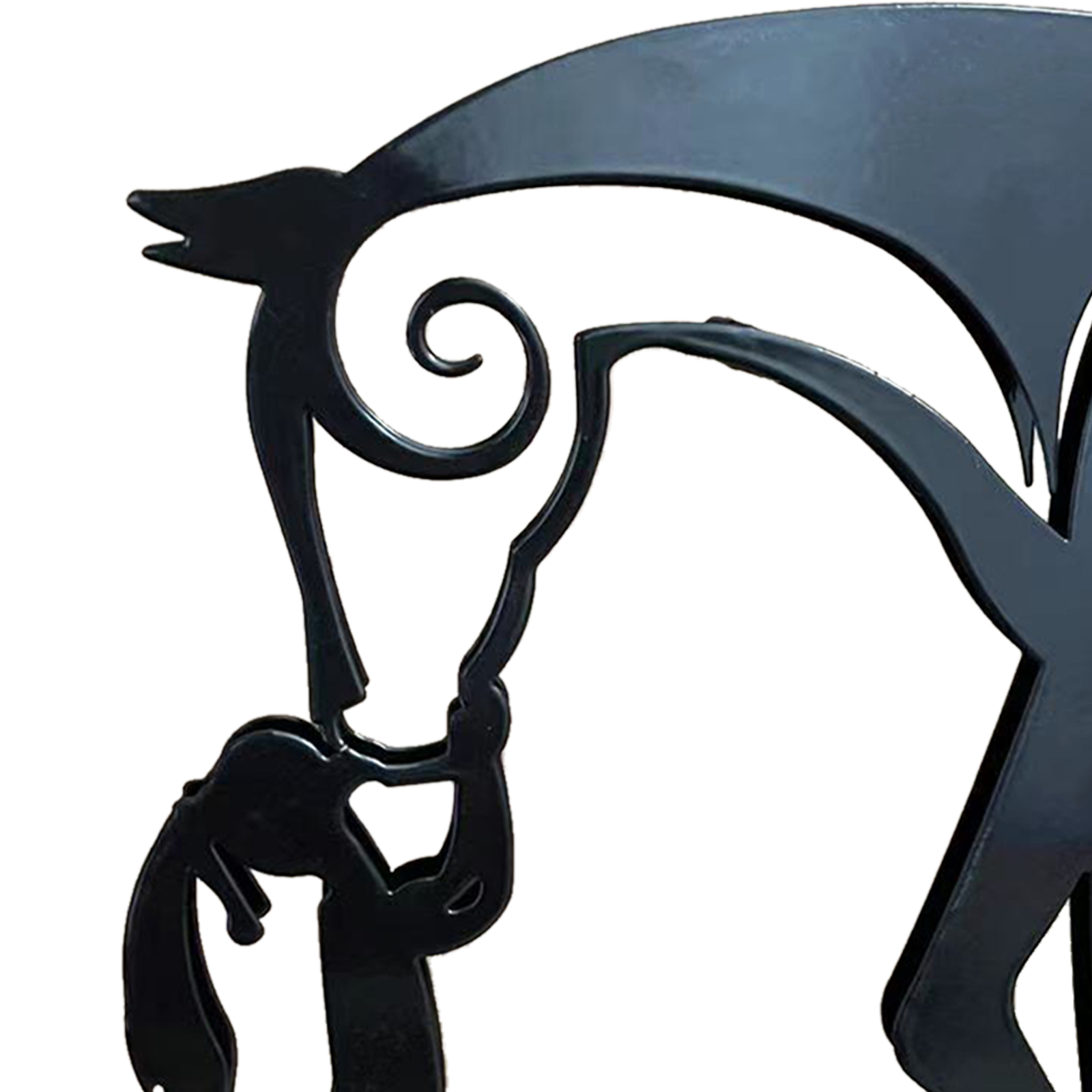 thumbnail image 3 of Escultura de Metal Kuymtek Kissing Horse Figura Moderna, 3 of 10
