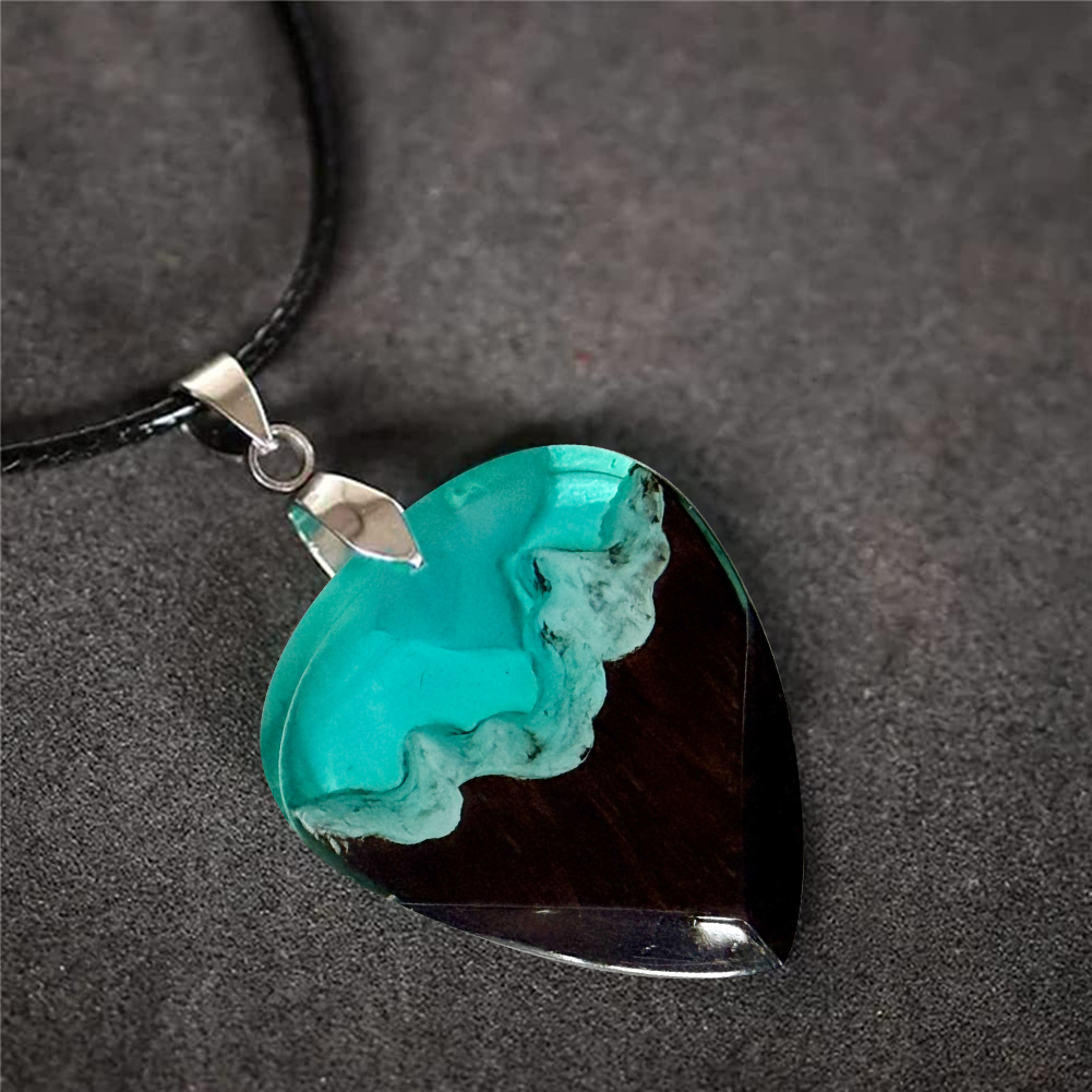 thumbnail image 4 of Collar Púas Guitarra Resina Epoxi Collar Auroras Boreales (púa+collar), 4 of 10