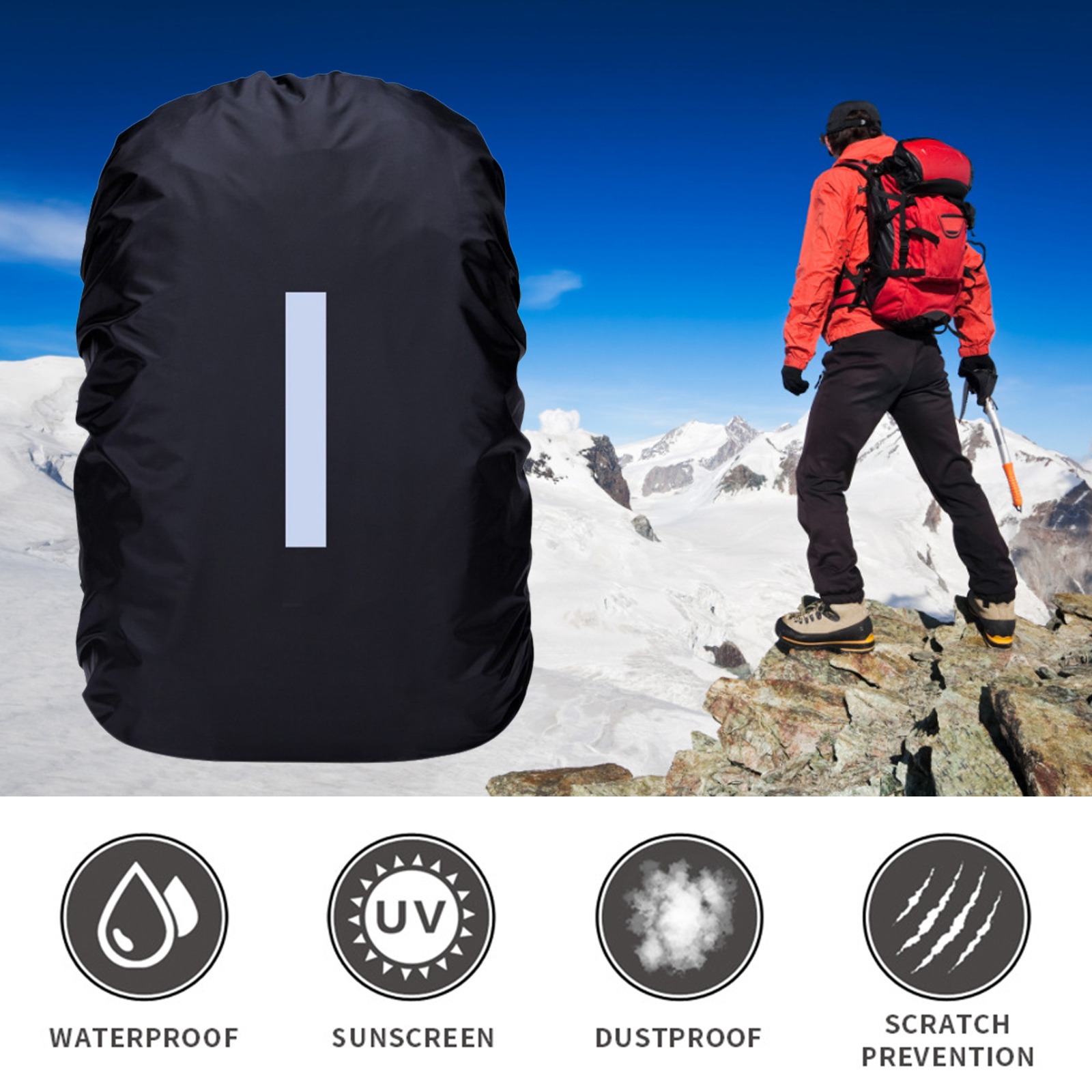 thumbnail image 5 of Mochila Impermeable Cubierta para La Lluvia Btafrte Negro M, 5 of 10