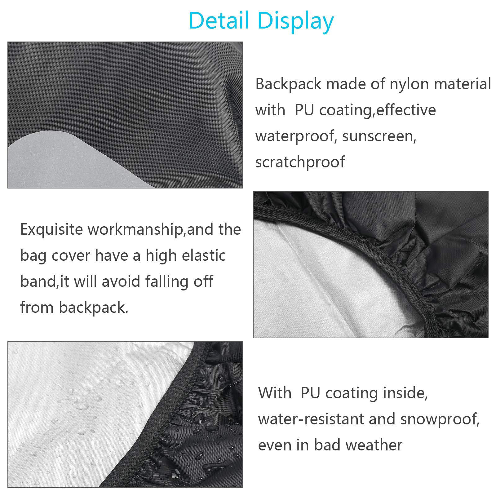 thumbnail image 3 of Mochila Impermeable Cubierta para La Lluvia Btafrte Negro M, 3 of 10