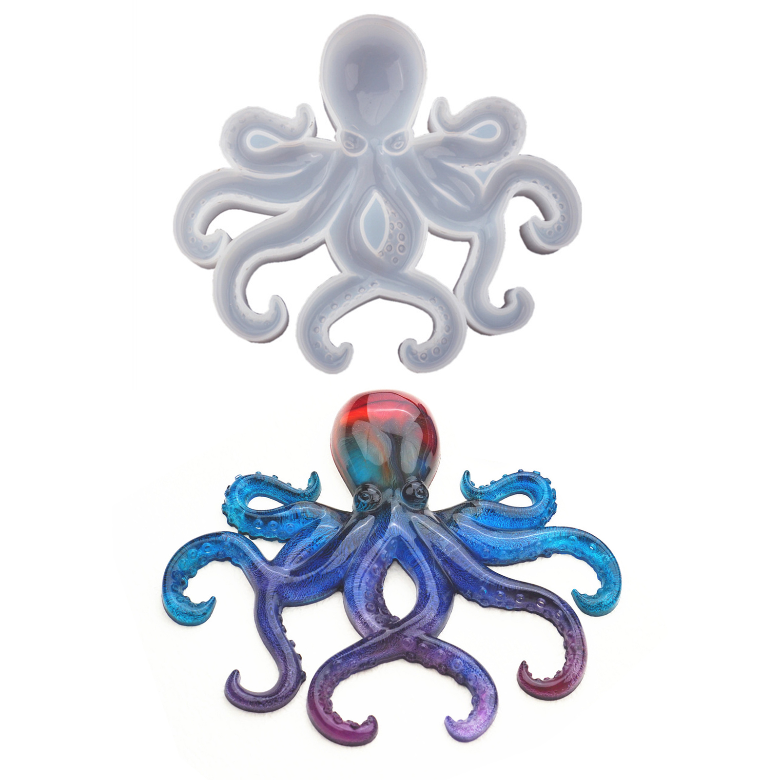 thumbnail image 2 of Molde Resina Kuymtek Pulpo Molde Silicona Fundición 3D para Adorno Escritorio, 2 of 10