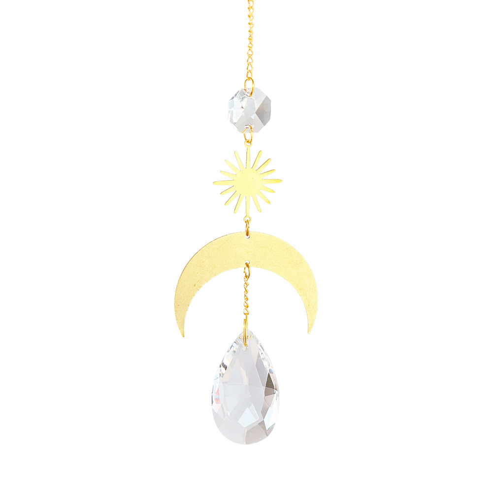 thumbnail image 2 of Colgador de Cristal Metal Moon Sun Garden Wind Chime Kuymtek 60, 2 of 10