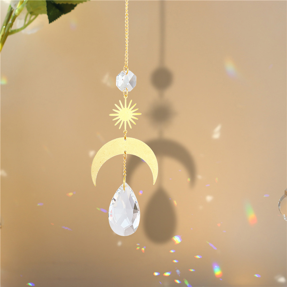 thumbnail image 4 of Colgador de Cristal Metal Moon Sun Garden Wind Chime Kuymtek 60, 4 of 10