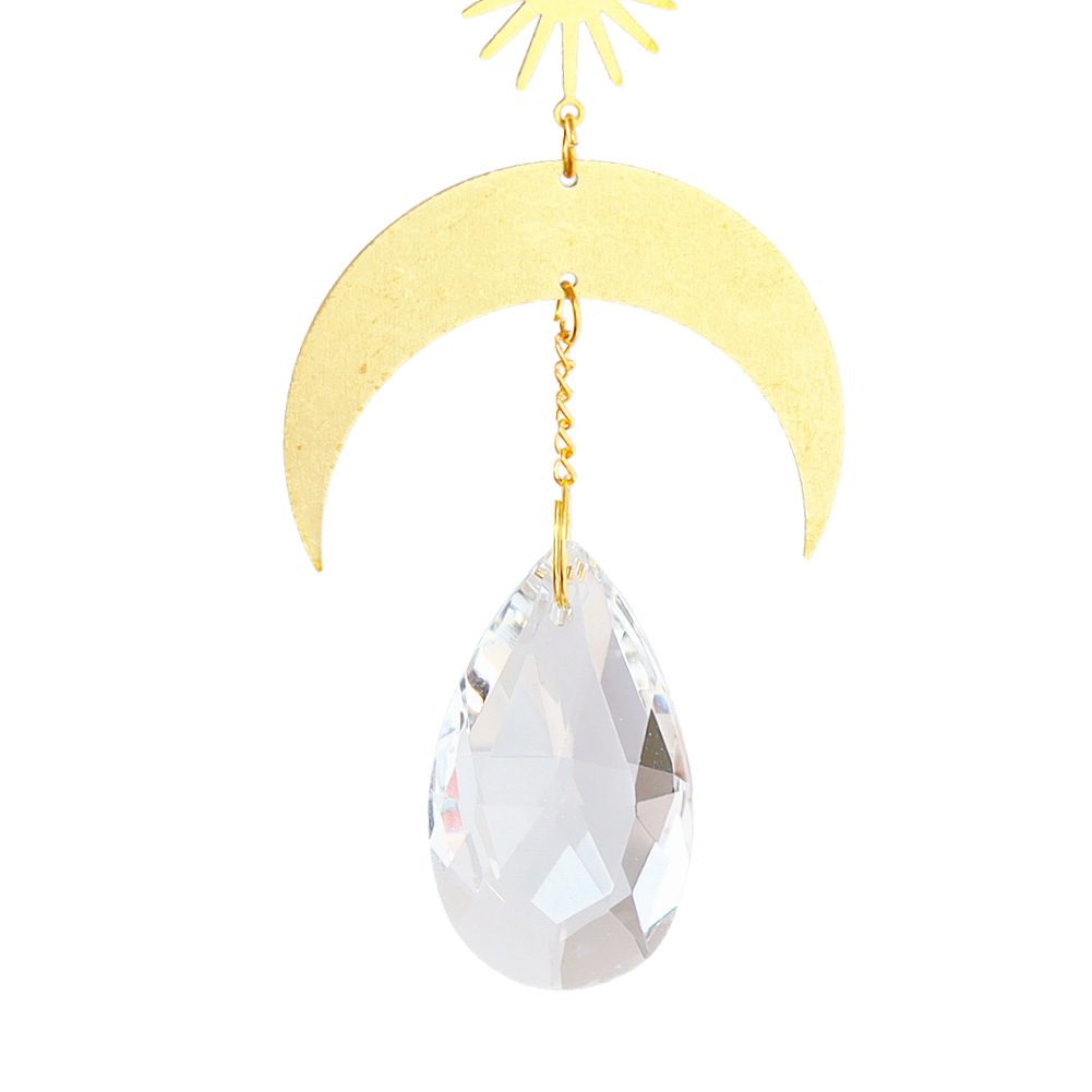 thumbnail image 3 of Colgador de Cristal Metal Moon Sun Garden Wind Chime Kuymtek 60, 3 of 10