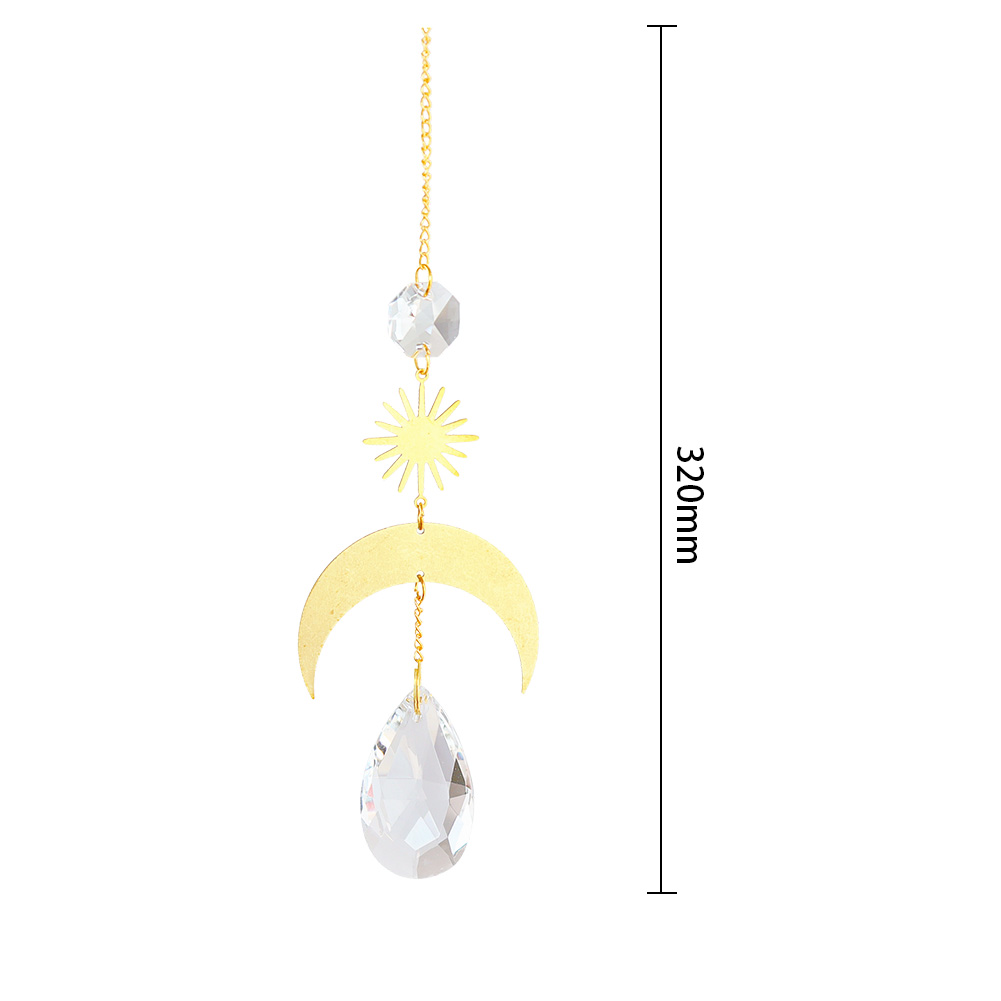 thumbnail image 5 of Colgador de Cristal Metal Moon Sun Garden Wind Chime Kuymtek 60, 5 of 10