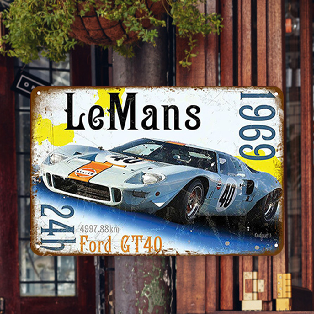 thumbnail image 1 of Placa Letrero Metal Vintage Carteles Pared para Automóvil Pintura Hierro 20x30cm, 1 of 10