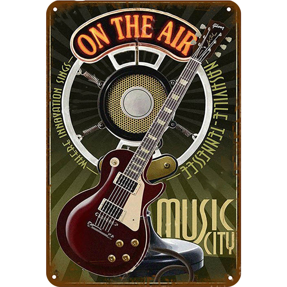 thumbnail image 2 of Carteles Hojalata Metal Vintage Placa Retro Arte Placa Guitarra Carteles Pared 20x30cm, 2 of 10
