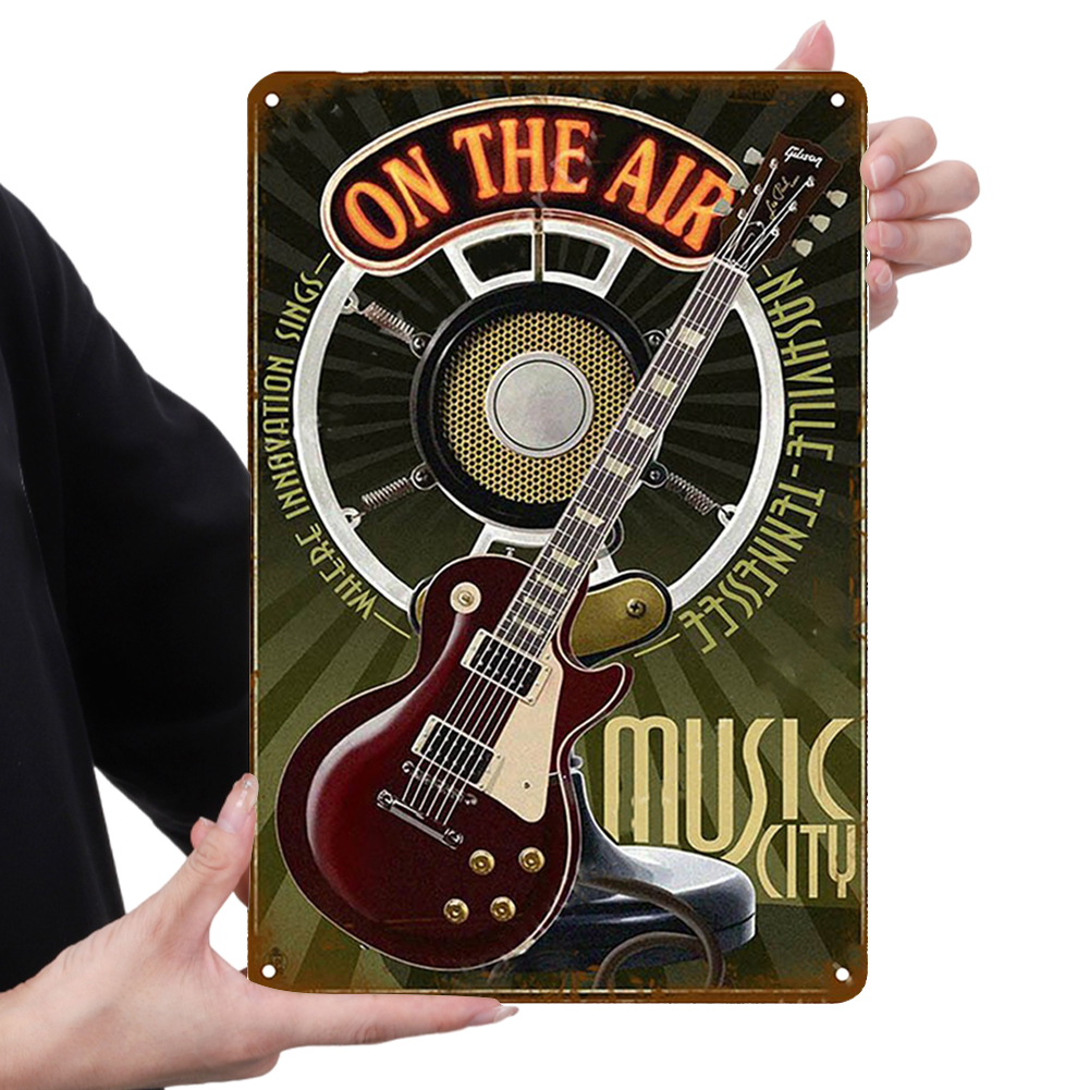 thumbnail image 4 of Carteles Hojalata Metal Vintage Placa Retro Arte Placa Guitarra Carteles Pared 20x30cm, 4 of 10