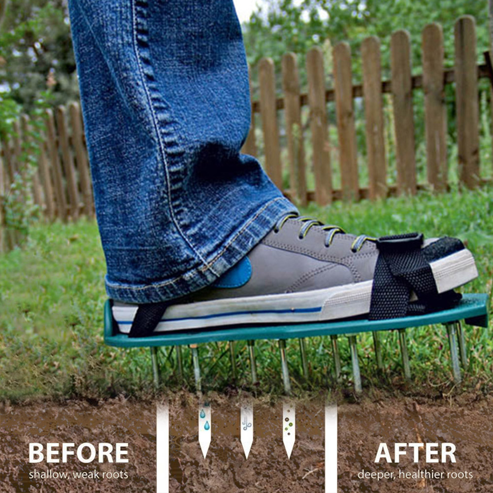 thumbnail image 4 of Zapatos Aireadores Césped Zapatos Con Púas Resistentes Ajustables para Césped Jardín Y Patio, 4 of 10
