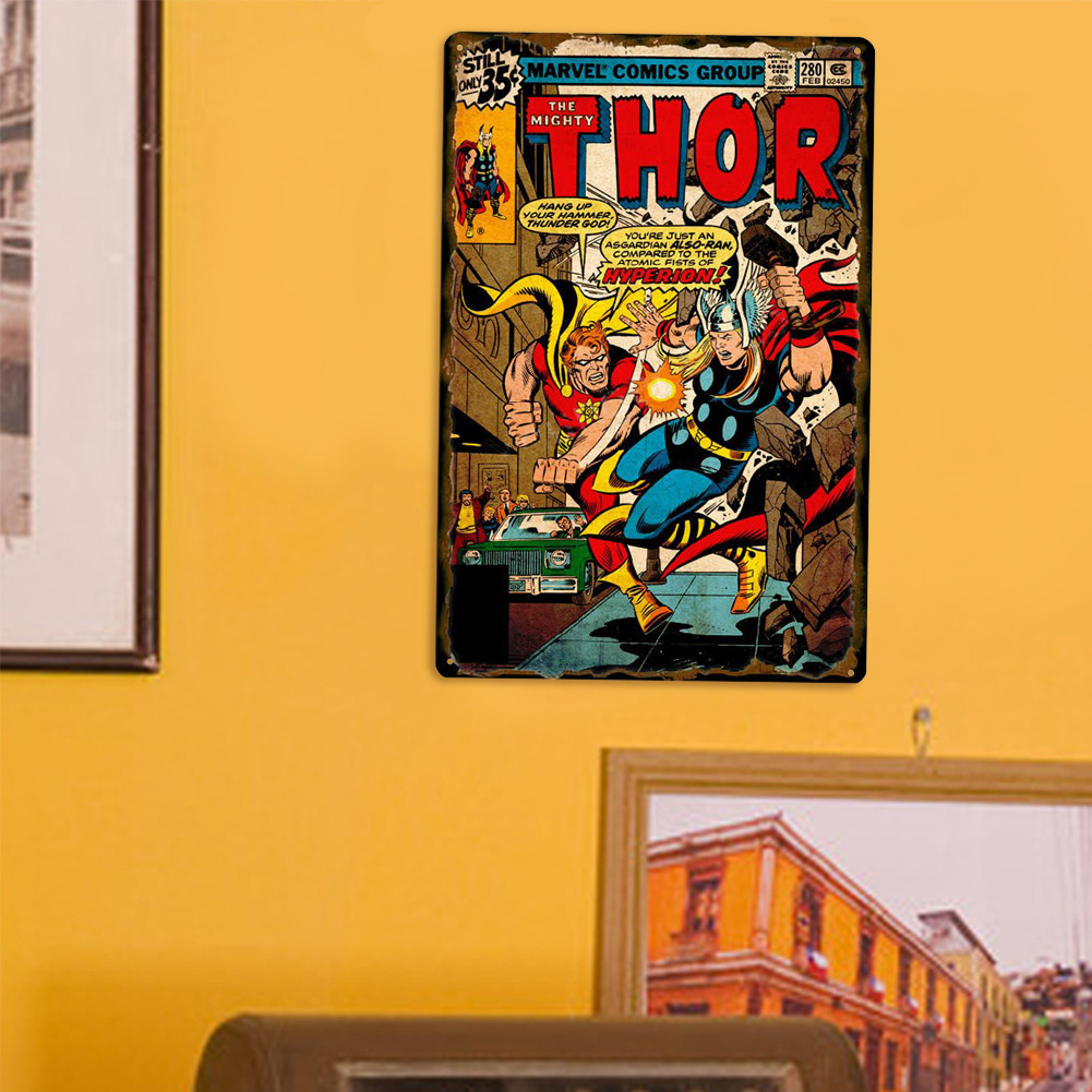thumbnail image 4 of Pintura Hierro Placa Letrero Metal Vintage Dibujos Animados Clásico Retro 20x30cm, 4 of 10