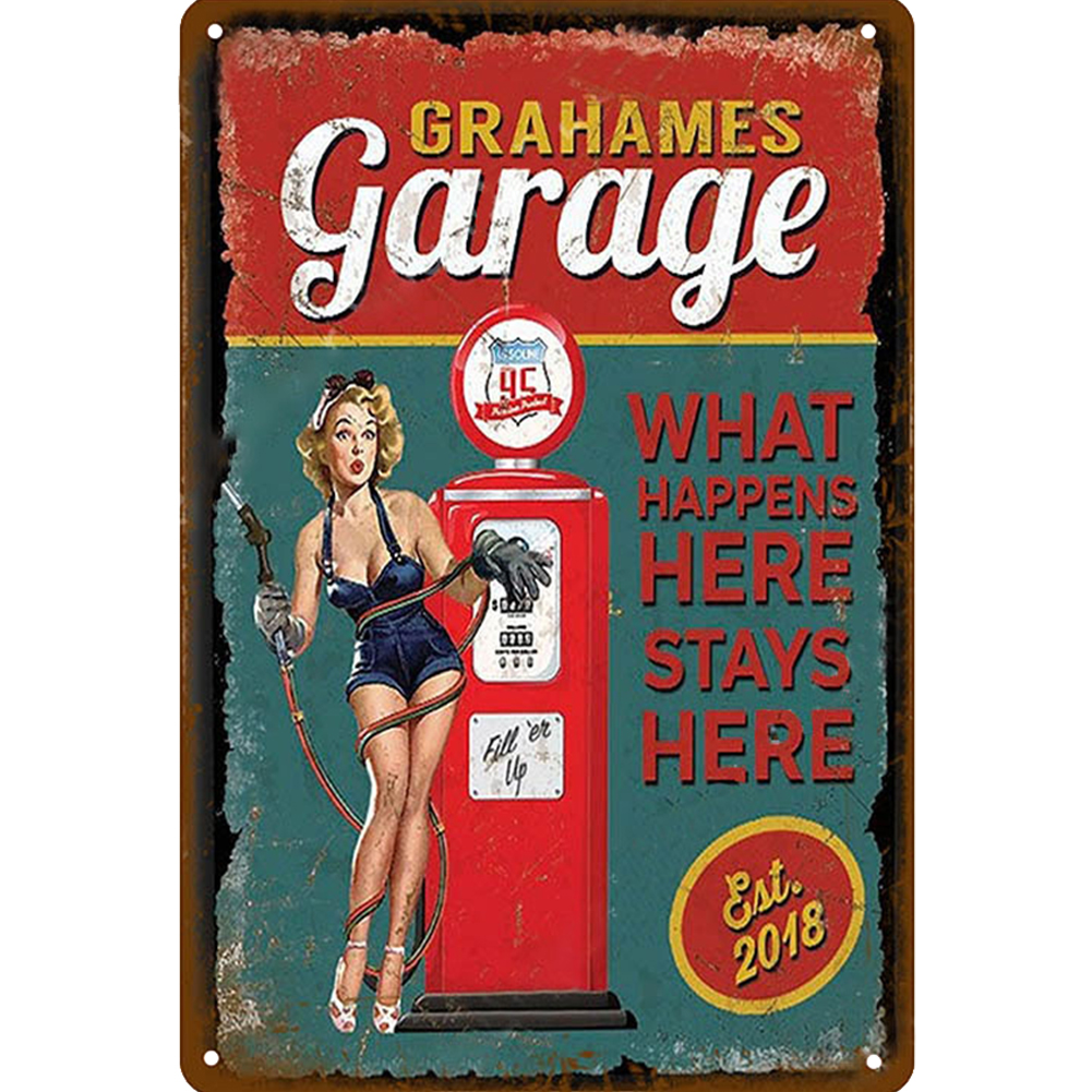 thumbnail image 2 of Placa Letrero Metal Vintage Póster Belleza Sexy para Pared Pintura Hierro 20x30cm, 2 of 10
