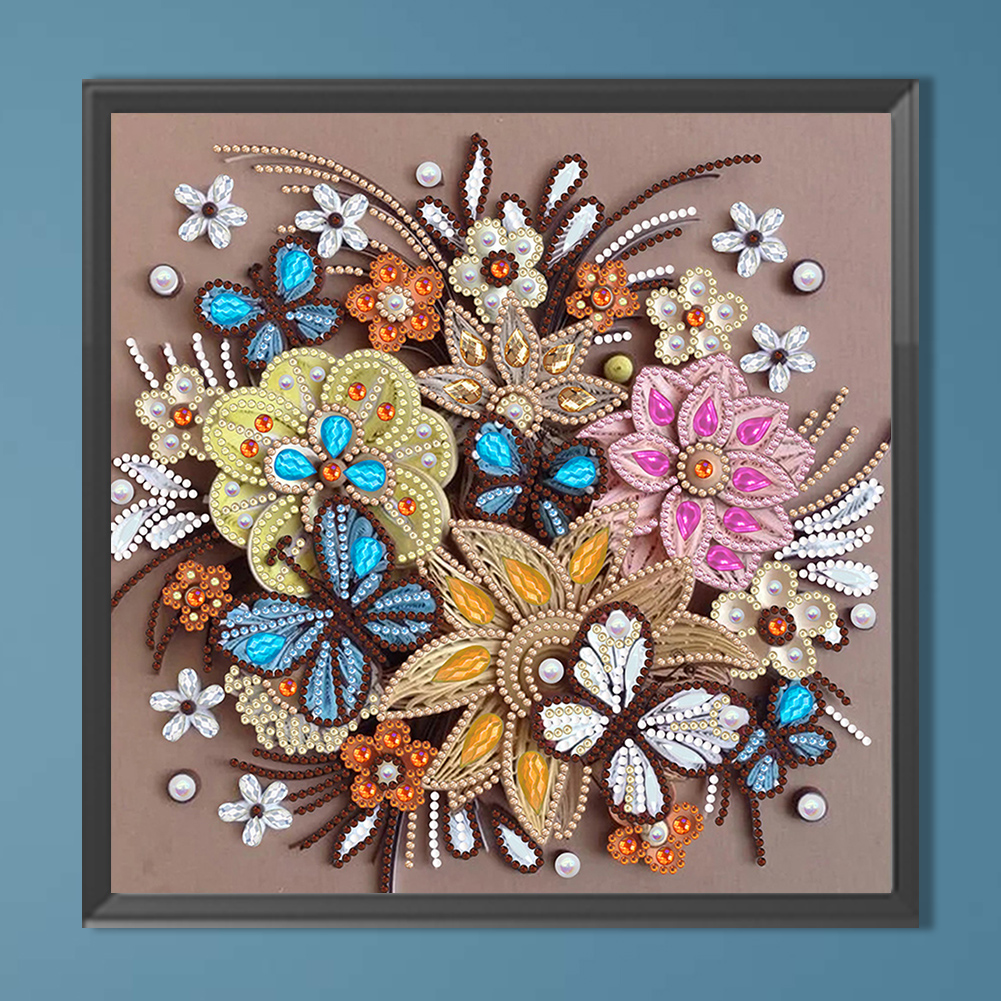 thumbnail image 4 of (YXC052) Serie Flores Diamante Parcial Pintura Resina Diamante Con Forma Especial 30x30cm 17 Colores, 4 of 10