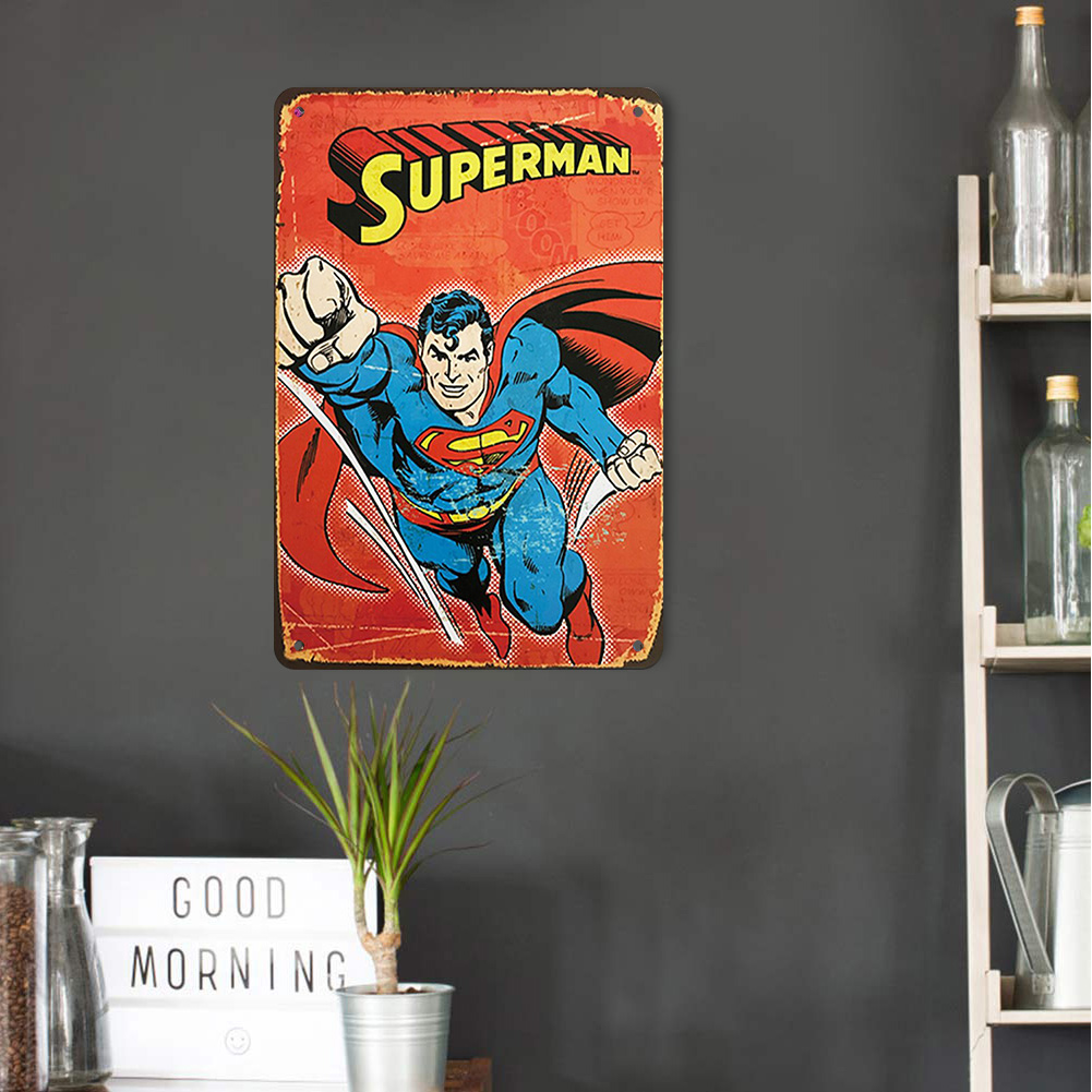 thumbnail image 4 of Placa Letrero Metal Vintage Carteles Superhéroes para Pared Pintura Hierro 20x30cm, 4 of 10