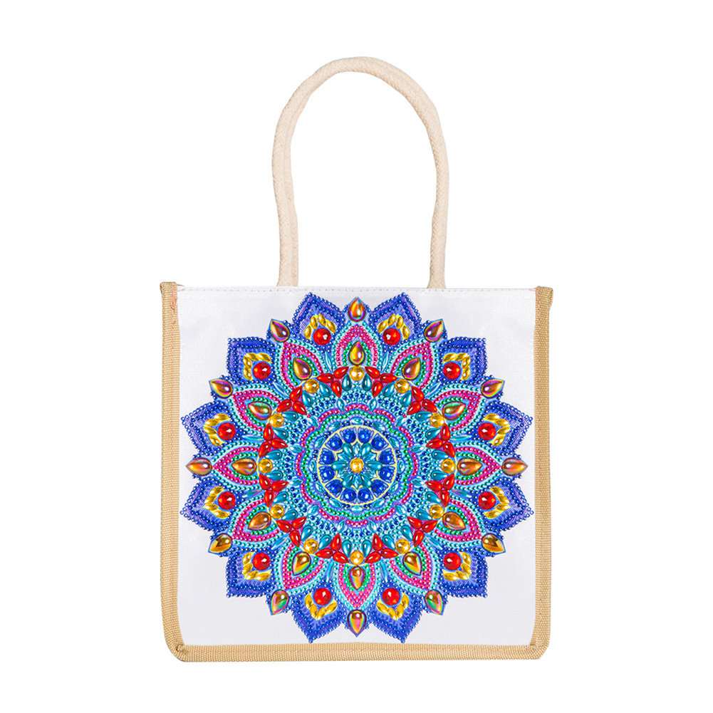 thumbnail image 2 of Pintura Diamantes Bolso Lino Con Bolsas Almacenamiento Ecológicas Comestibles Plegables, 2 of 10